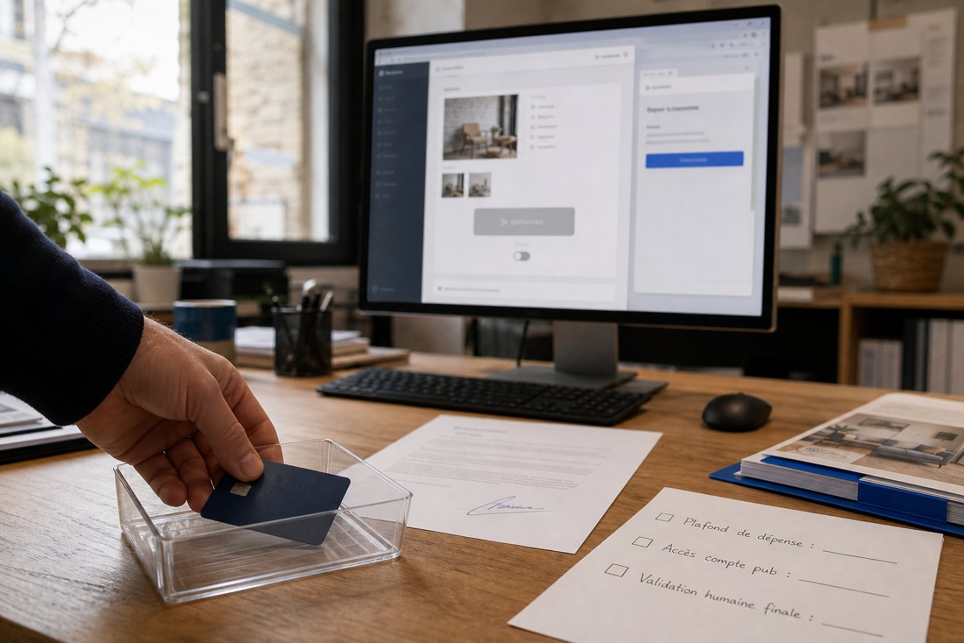 Une campagne préparée dans Runable reste bloquée jusqu’à la définition du budget, des accès et de l’autorisation humaine.