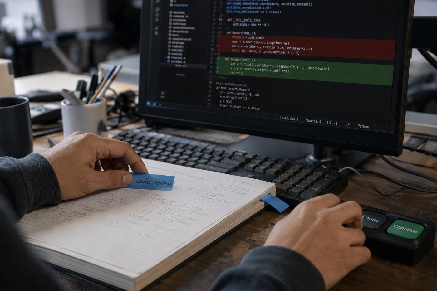 Pesquisador da OpenAI delimita uma tarefa para um agente enquanto mantém o controle das decisões científicas.
