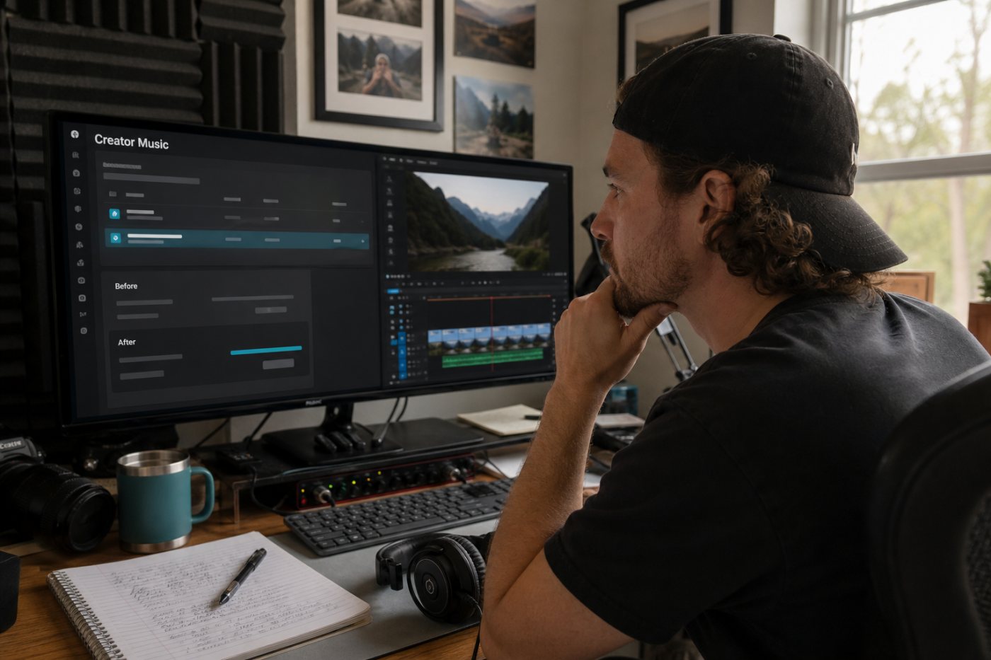 La simulation officielle réduit la part d’une vidéo longue de 55 % à 25 % avec une piste et des coûts de droits illustratifs.