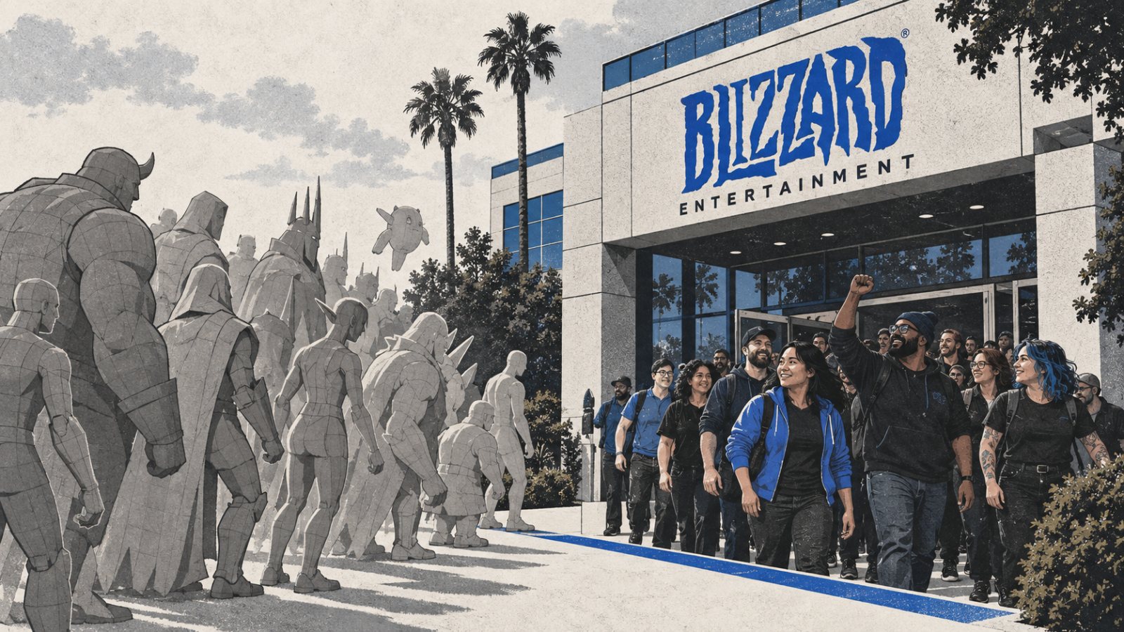 Blizzard põe a IA na mesa sindical antes que ela substitua trabalho