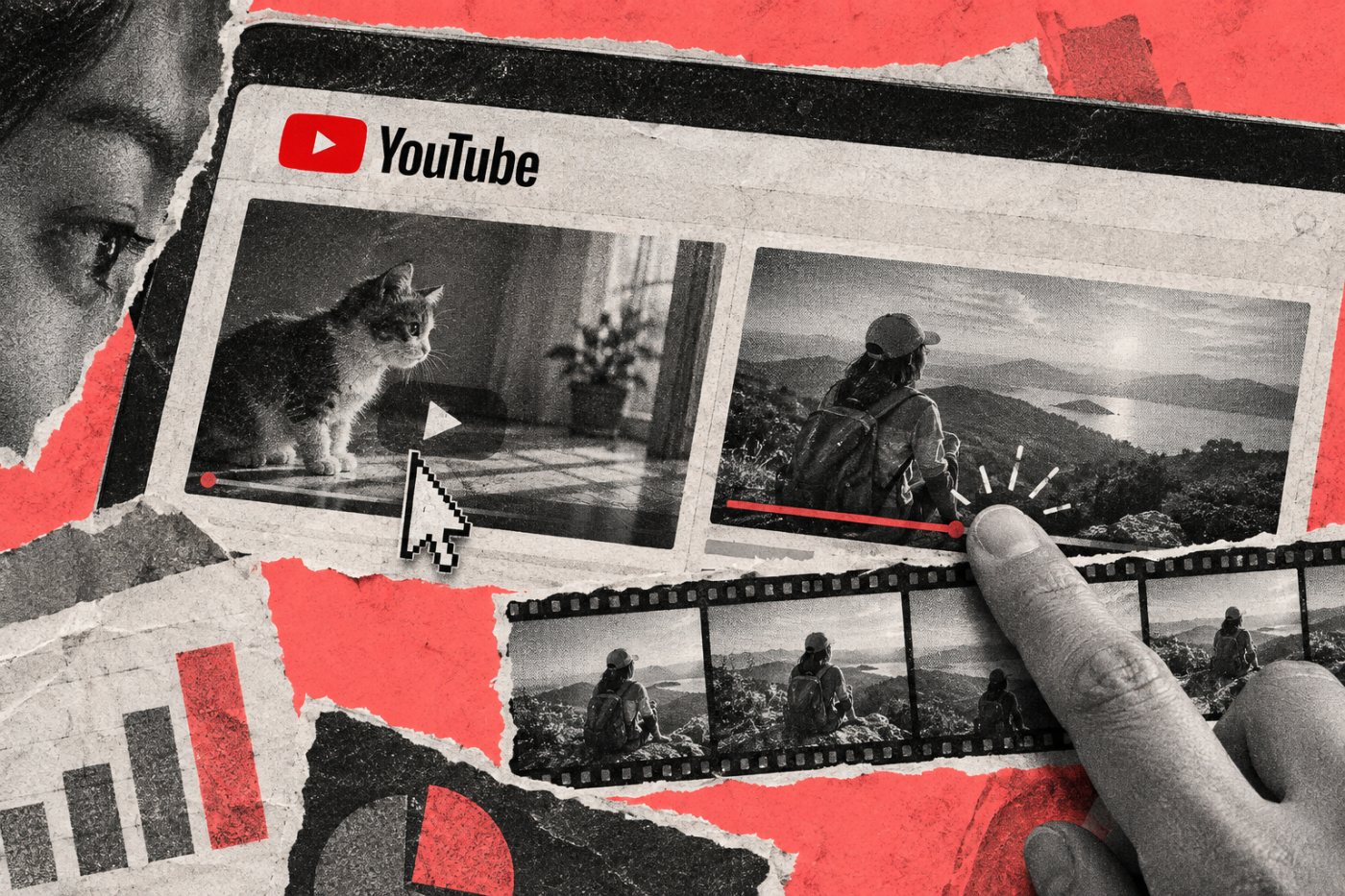 Autoplay yang berhenti pada awal video dibandingkan dengan klik aktif yang berlanjut menjadi tontonan terlibat.
