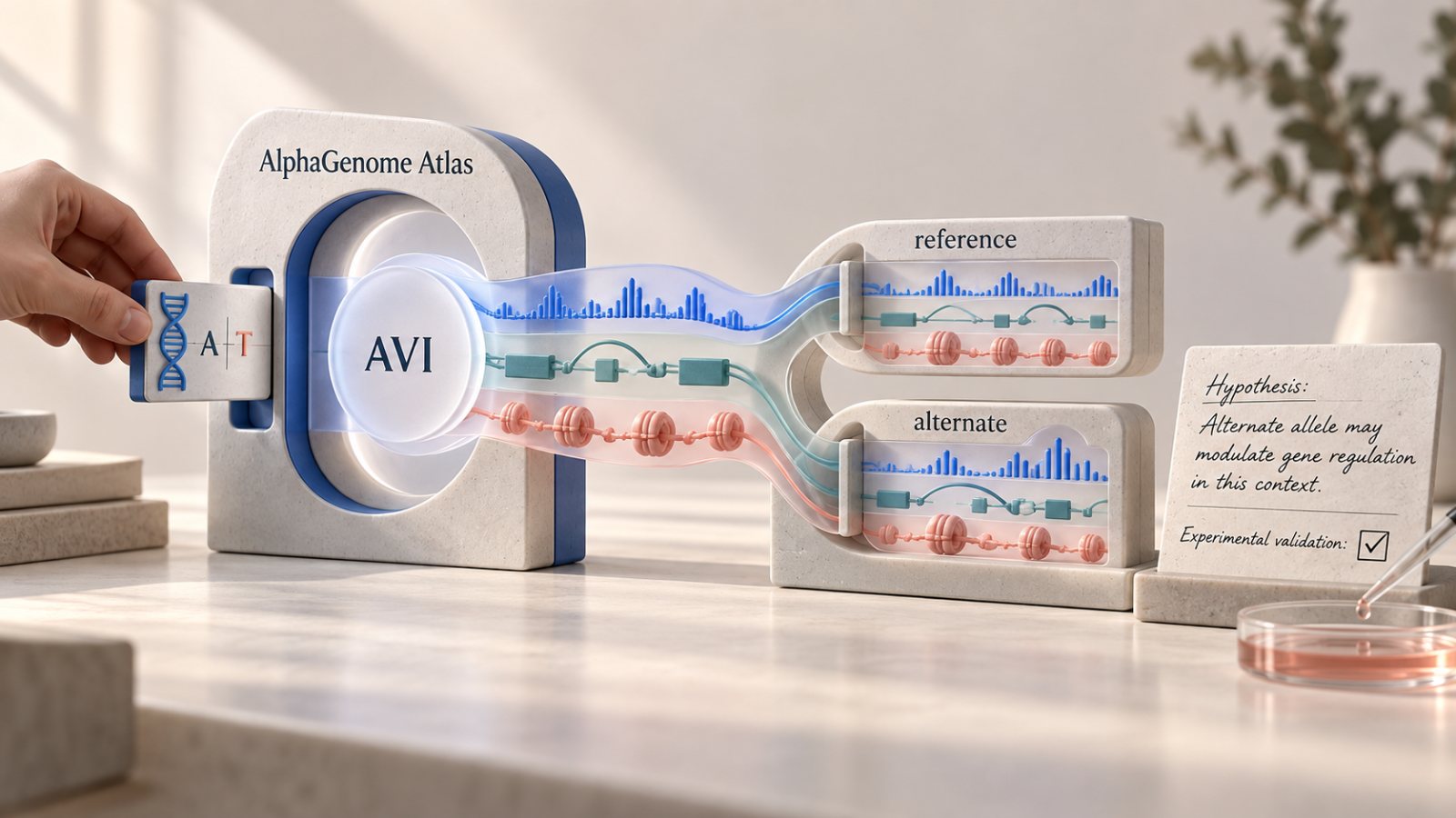 ابدأ AlphaGenome من المتصفح، ولا تستخدم تنبؤاته للتشخيص