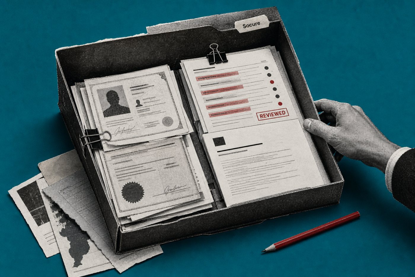 Fluxo da Fravity no RiskOS reúne documentos e verificações para a revisão de um caso de fraude