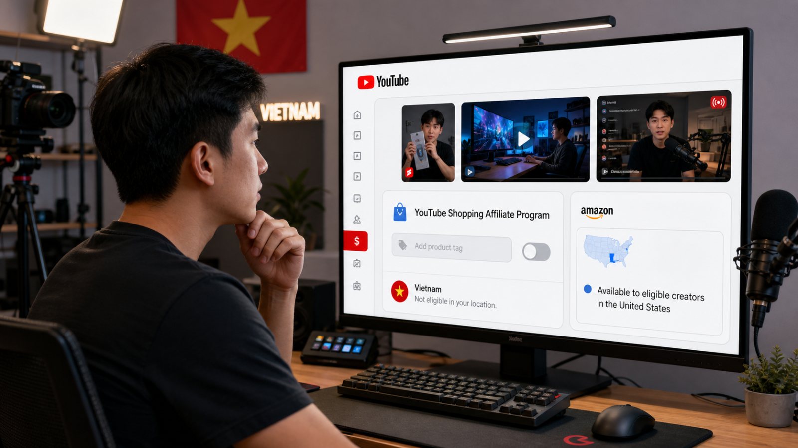 YouTube cho gắn sản phẩm Amazon, nhưng mới chỉ mở cho creator Mỹ