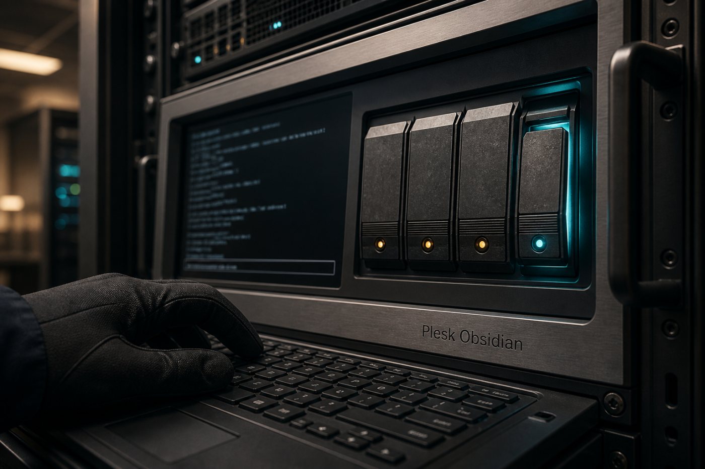 Contrôle par SSH de la version complète de Plesk Obsidian avant validation du correctif.