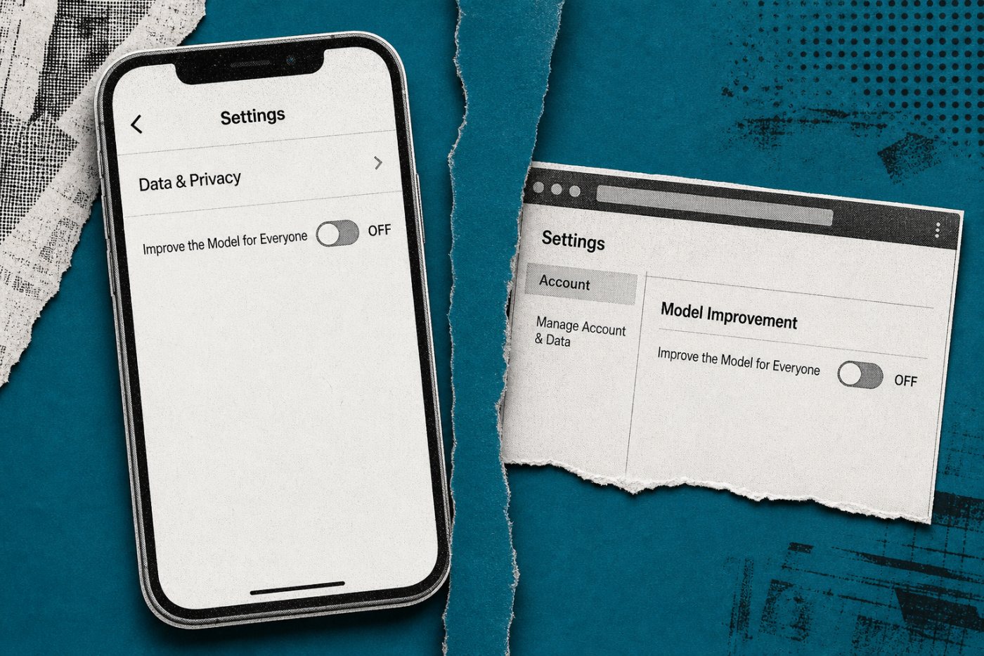 Les parcours mobile et Web de Character.AI aboutissent à la désactivation du réglage d’amélioration des modèles.