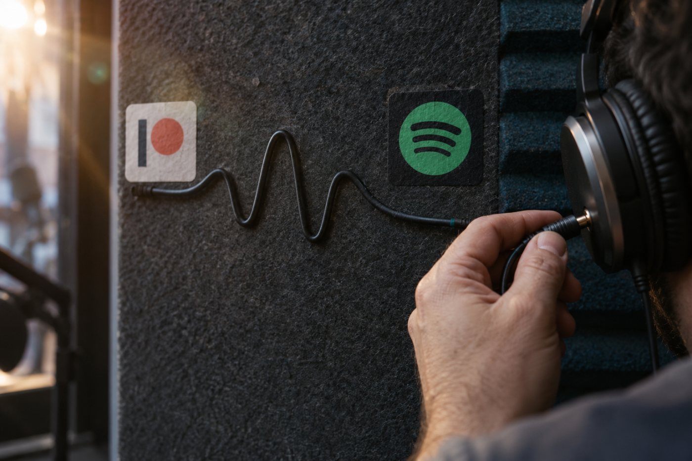 Patreon како платформа за претплата е поврзан со Spotify како место за слушање платен подкаст.