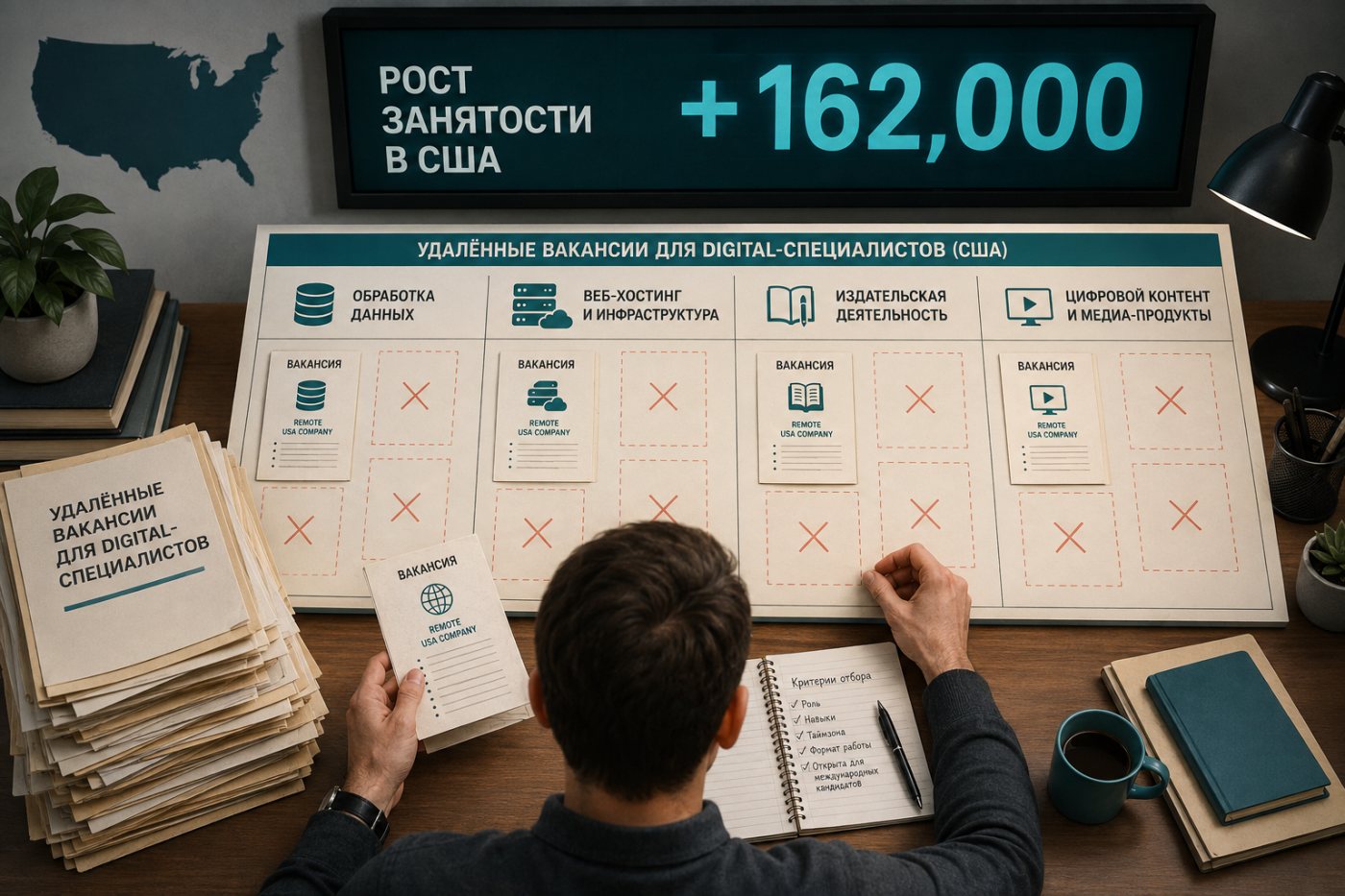Международный специалист ищет удалённую работу на фоне сокращения вакансий в информационных направлениях США.