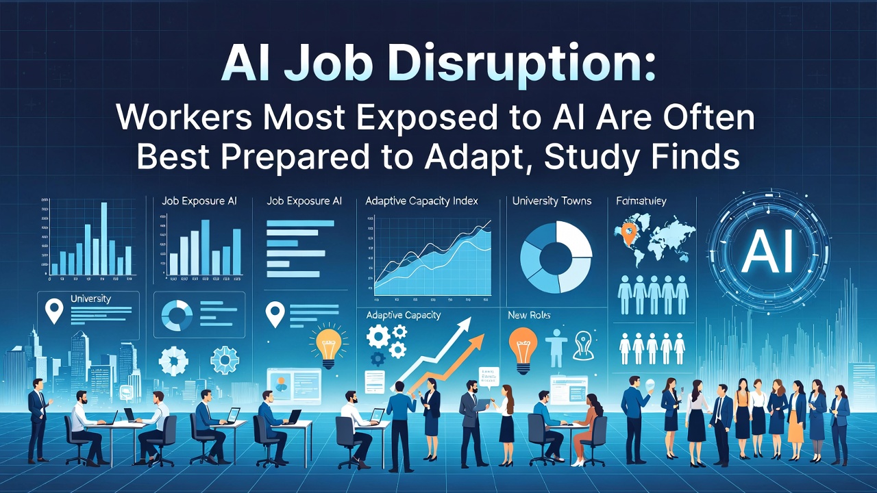 AI Job Disruption: Workers Most Exposed to AI Are Often Best Prepared to Adapt, Study Finds