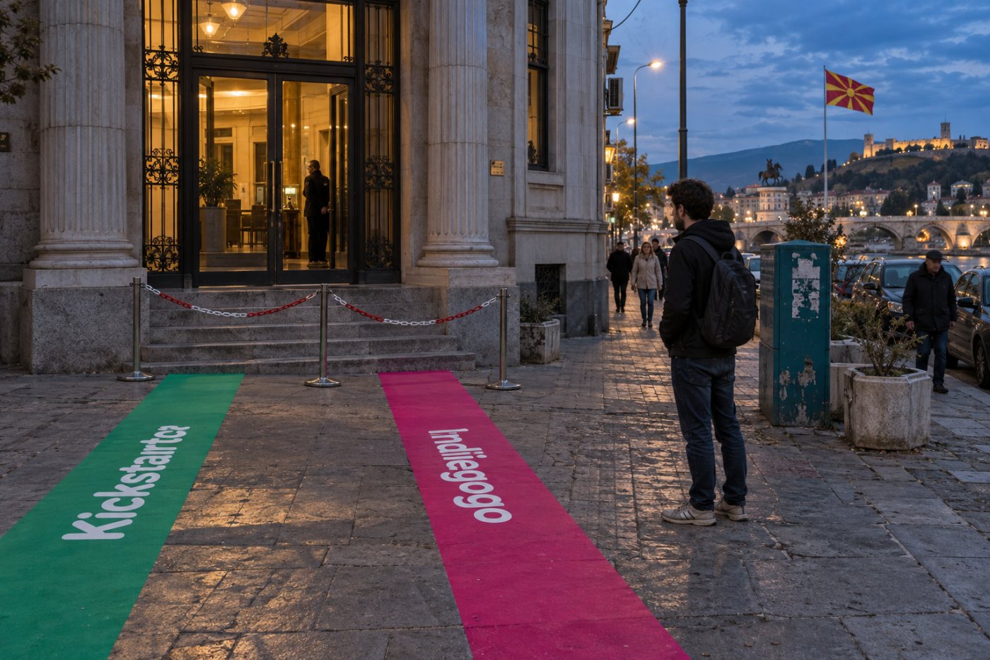 Северна Македонија не е наведена во условите на Kickstarter за отворање проект ниту во листата на Indiegogo за стандардни валути за исплата.