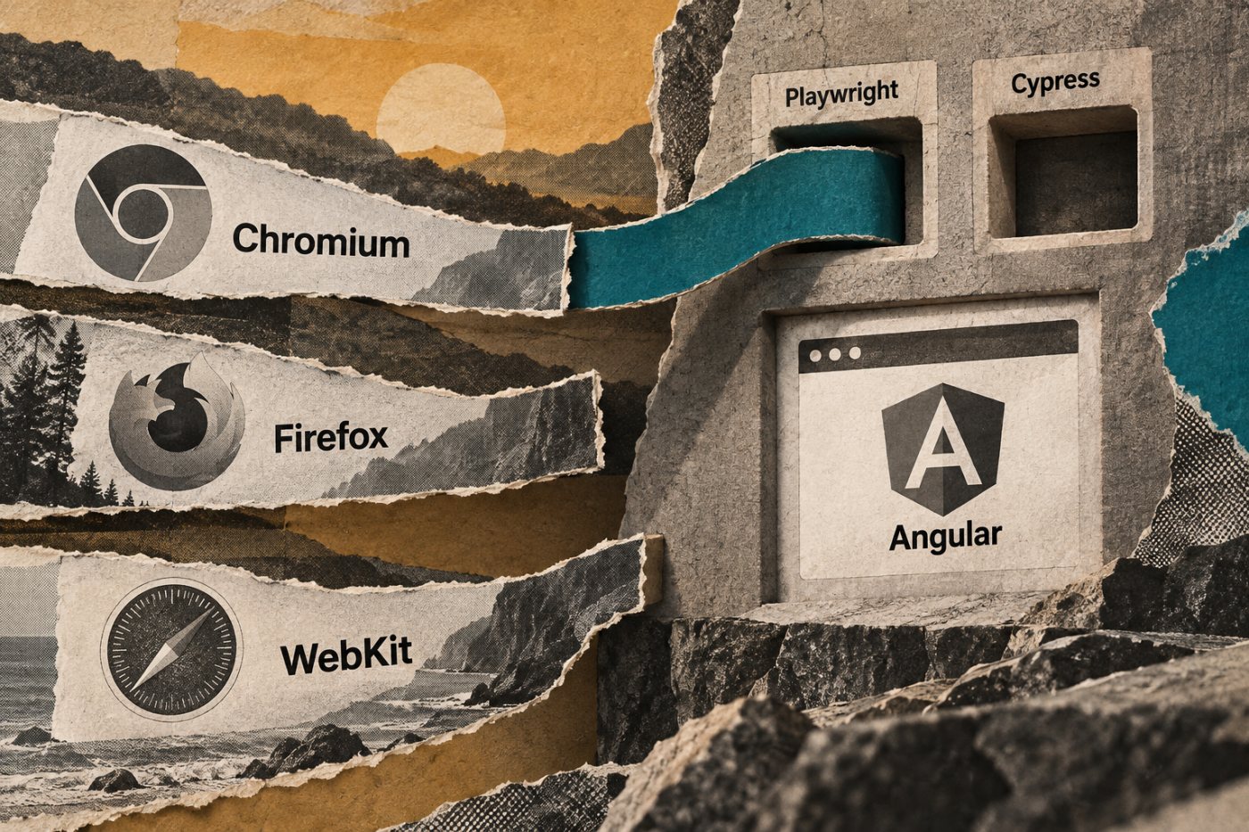 Playwright와 Cypress가 Angular E2E 테스트를 Chromium, Firefox, WebKit에서 실행하는 브라우저 범위 비교