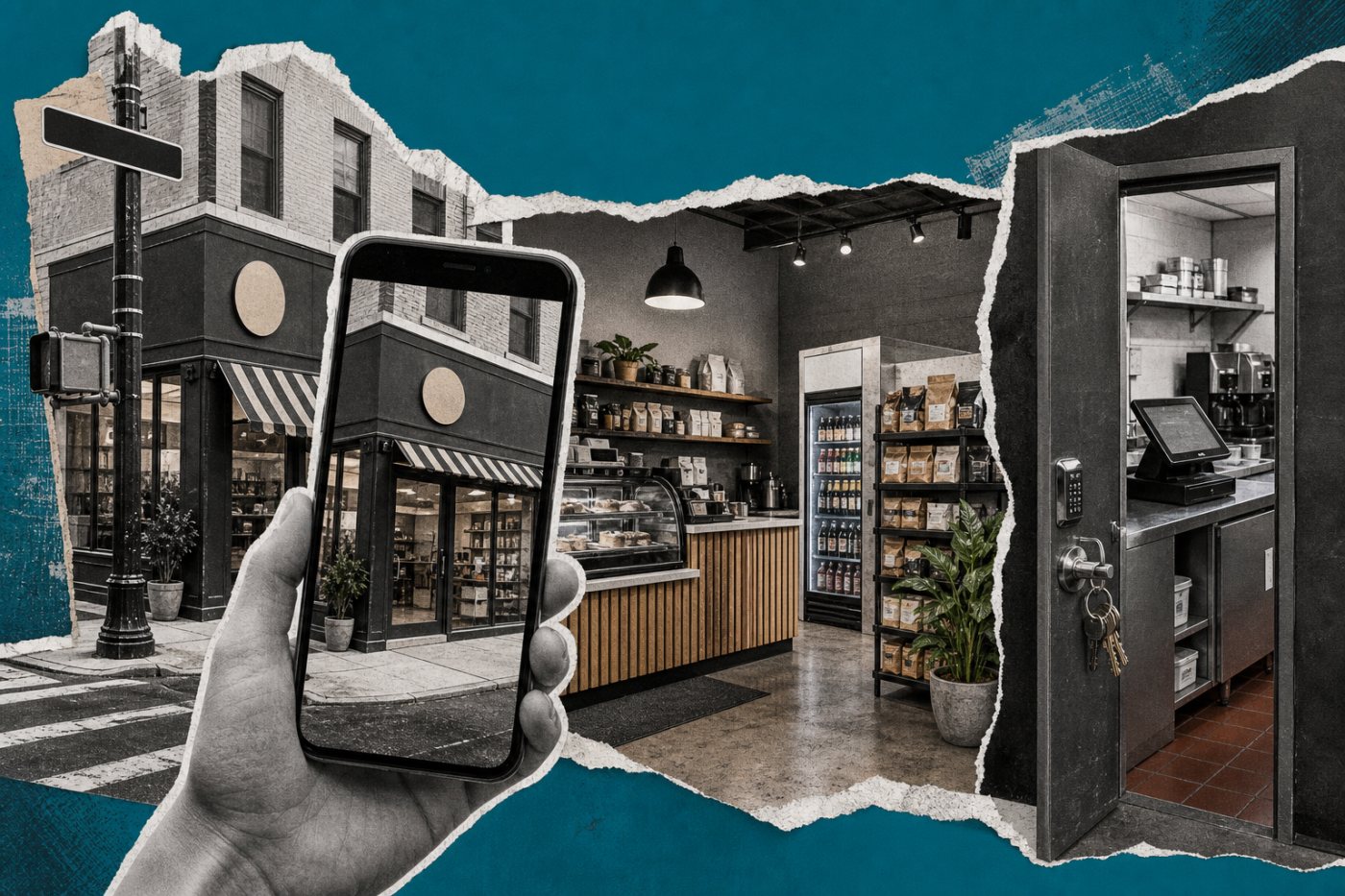 Storefront video-verification route proving the business location, active operations, and the operator’s management authority.