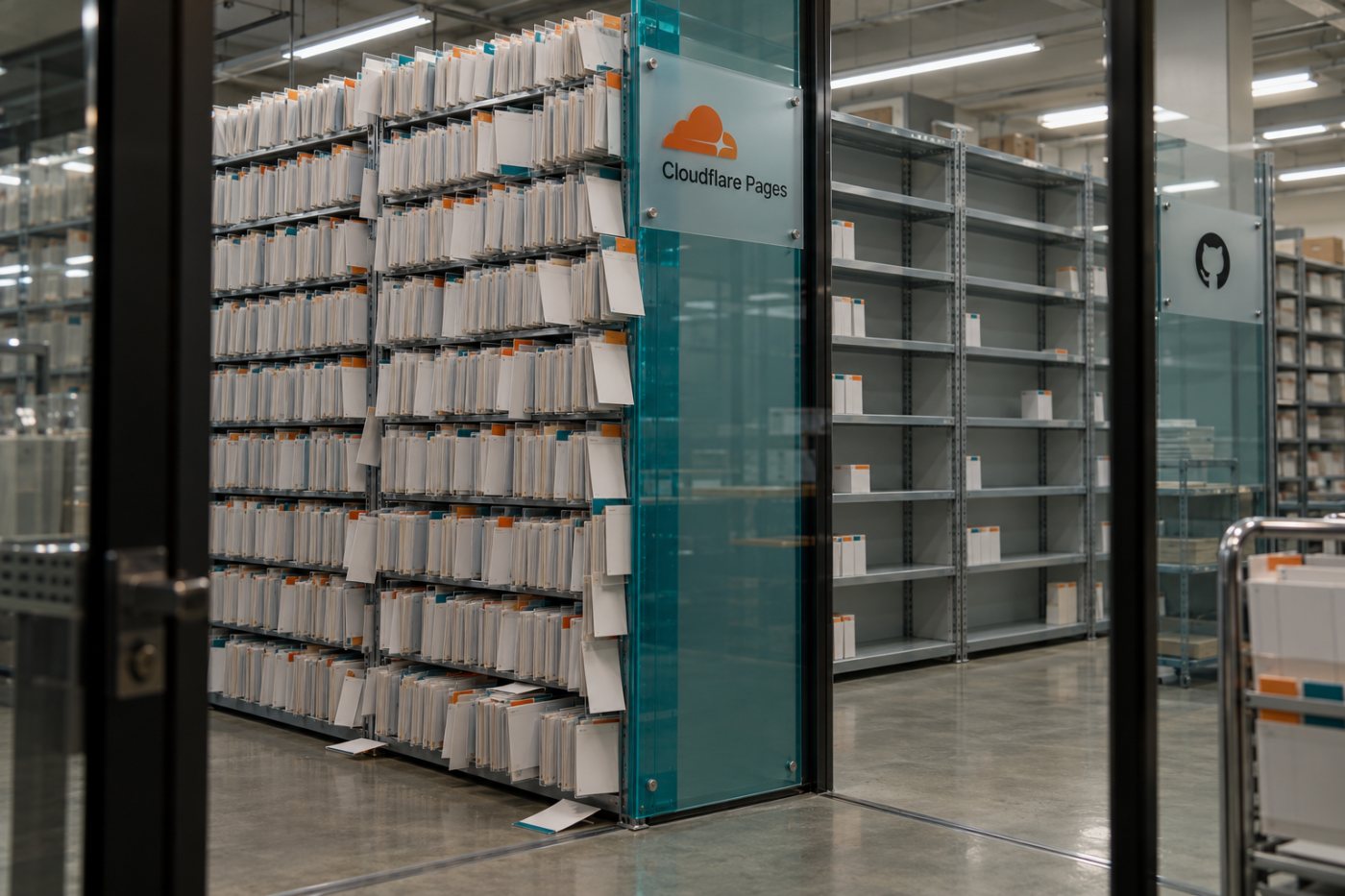 Podmíněná dokumentace s 21 000 soubory překročí limit Cloudflare Pages, i když její celková velikost zůstává pod limitem GitHub Pages.