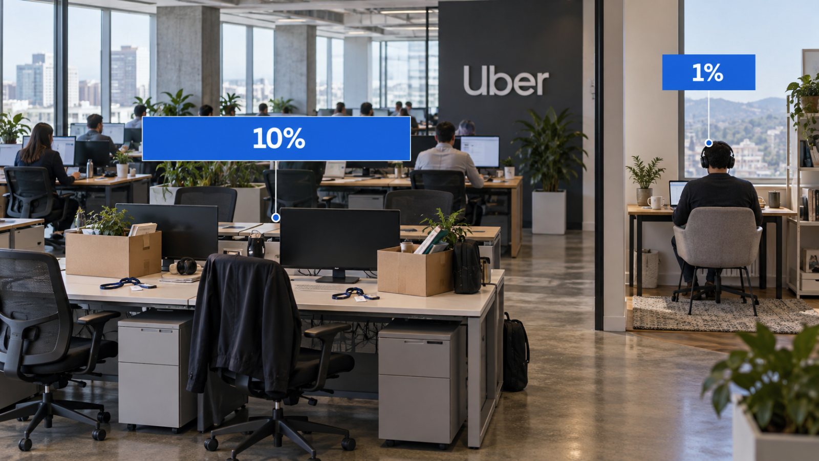 Uber recorta un 10% y deja el remoto en el 1%: la IA no fue la causa
