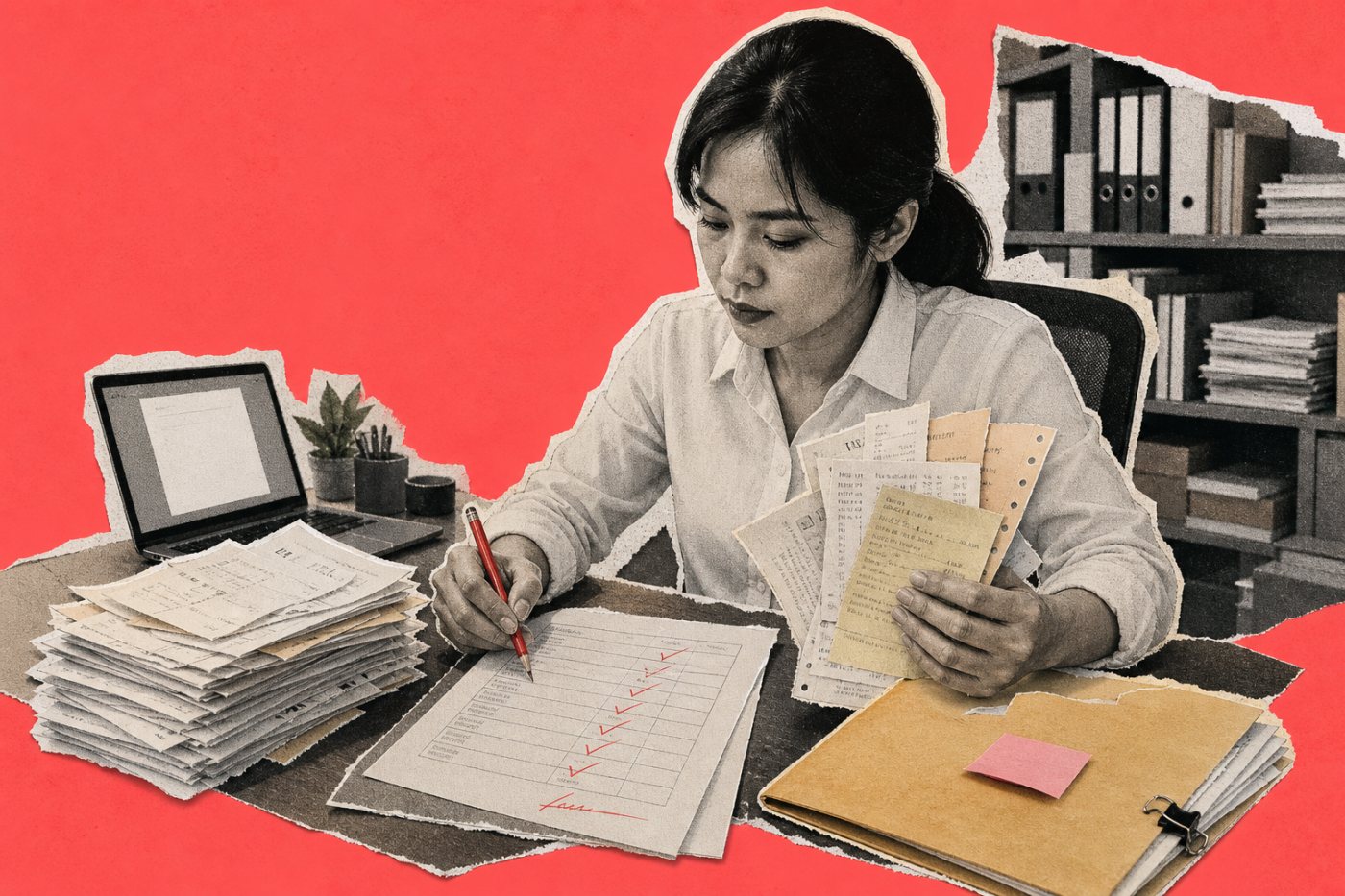 Một công việc được tách thành tác vụ GenAI hỗ trợ và phần kiểm chứng, xử lý ngoại lệ do người lao động đảm nhiệm.
