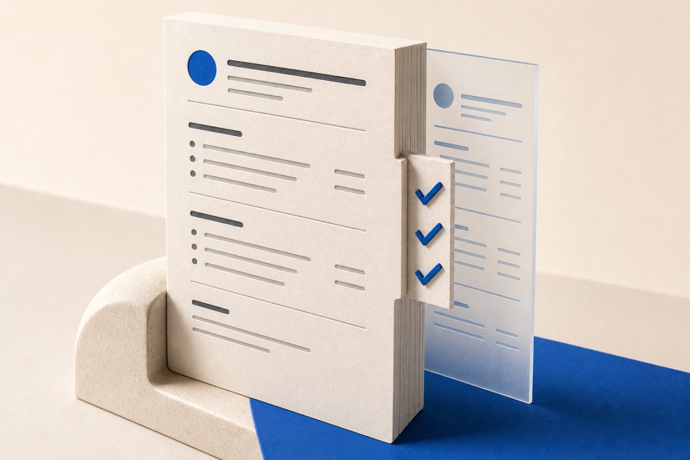 A final resume review balances recruiter readability with consistent structure and verified upload results.