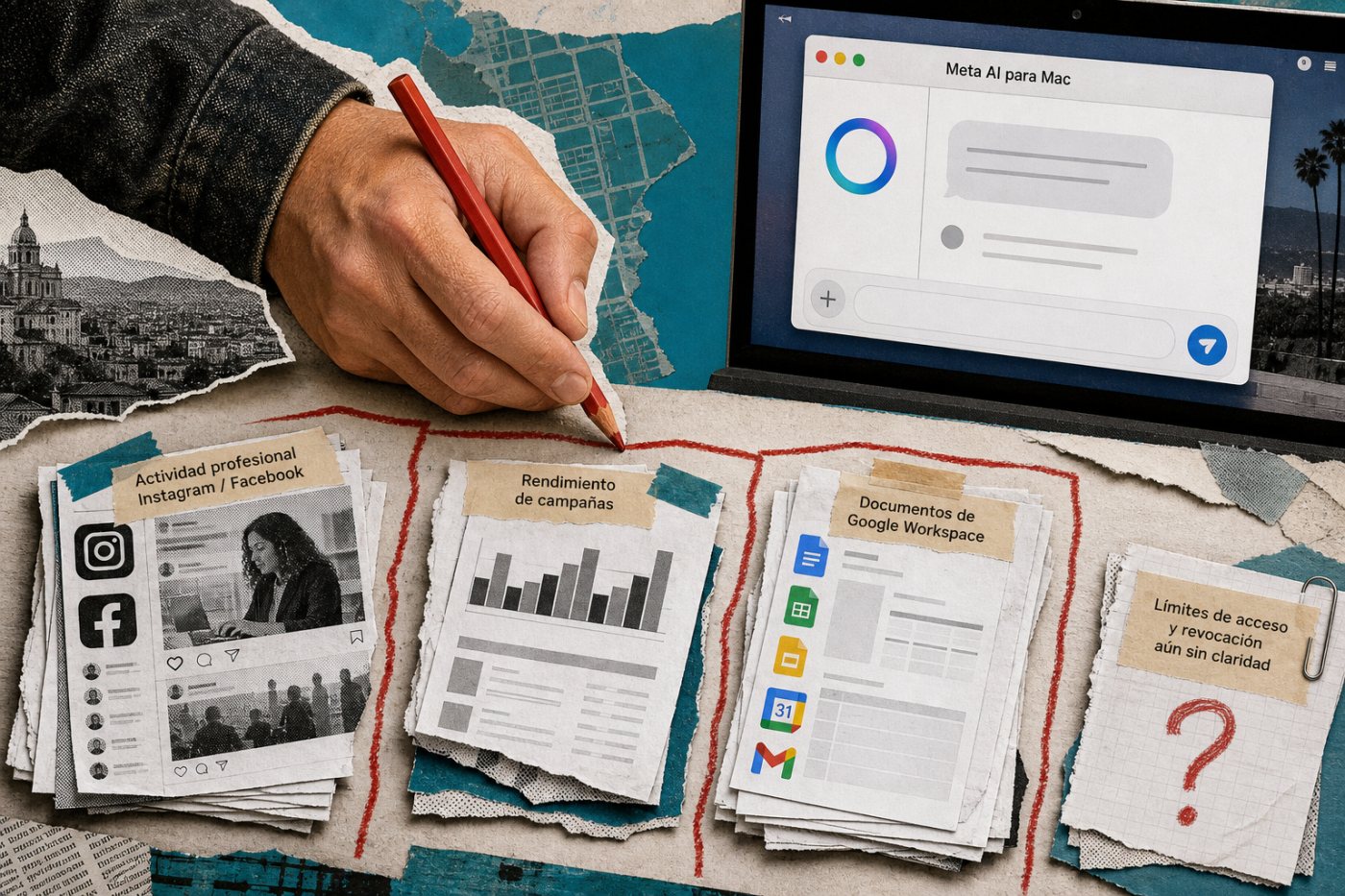 Un creador revisa qué datos profesionales, publicitarios y documentales quedarán accesibles para Meta AI.