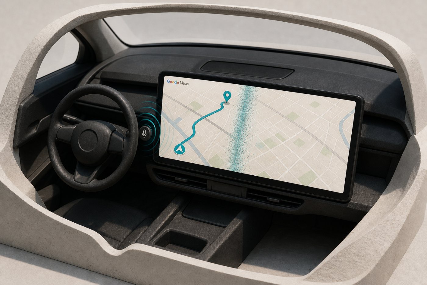Android Auto ends an active Google Maps route after the stop-navigation command.