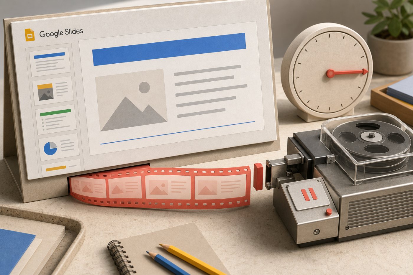 Una grabación de Google Slides alcanza el límite de 30 minutos en un navegador compatible.