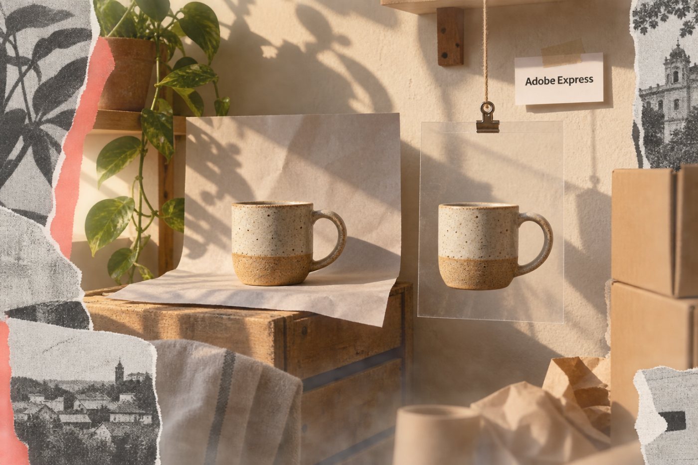Adobe Express umožňuje zdarma odstranit pozadí produktové fotografie a vyvézt výřez jako průhledné PNG.