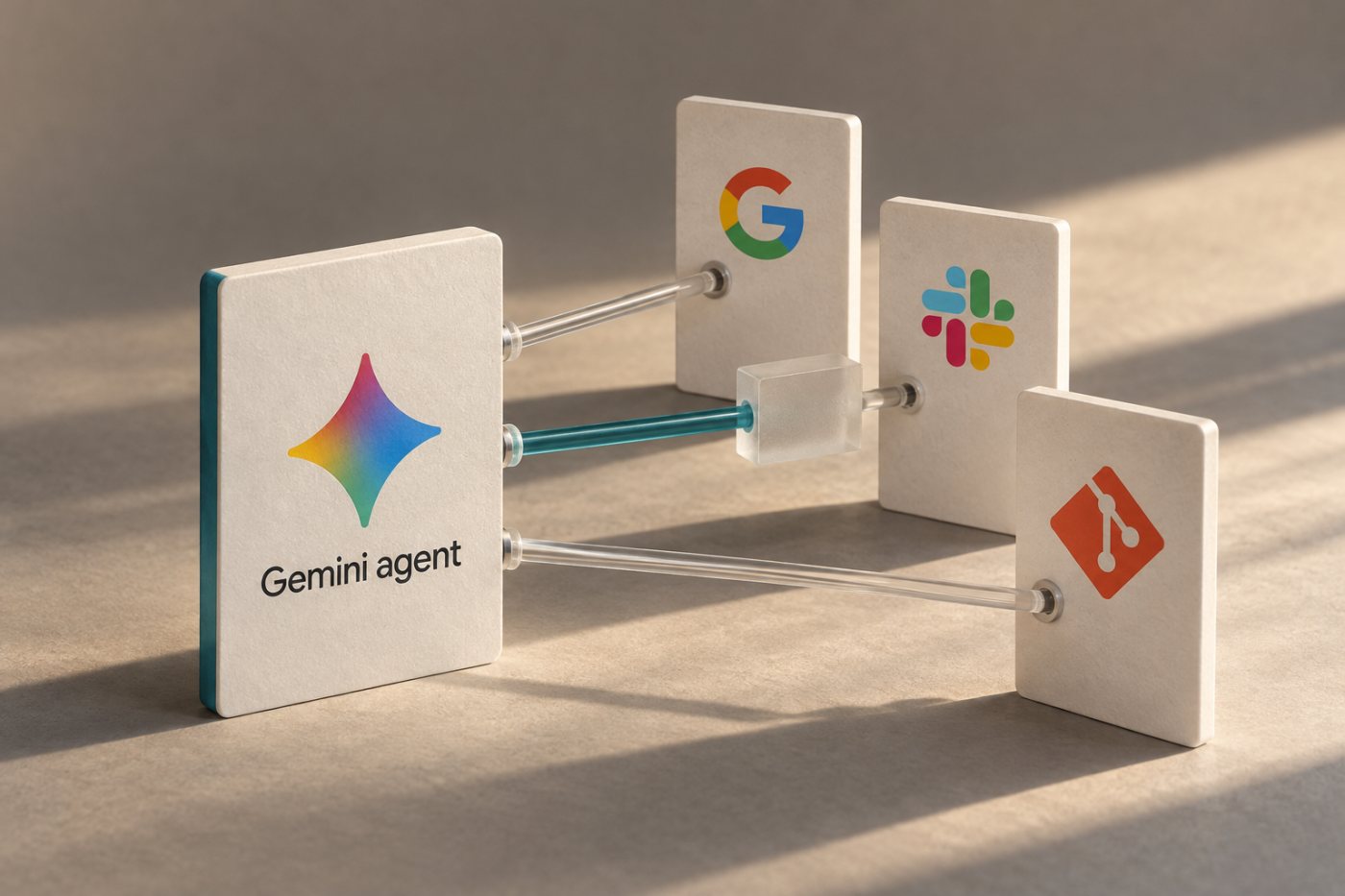 Gemini agent får arbeta i anslutna tjänster, medan behörigheter avgränsar vilka system den når.