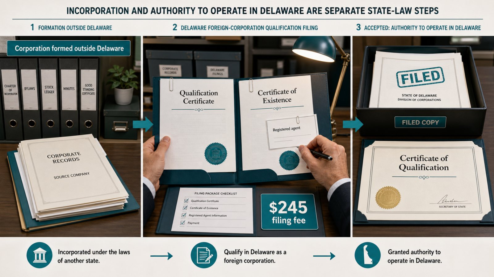 Operating in Delaware May Trigger a $245 Foreign-Qualification Filing