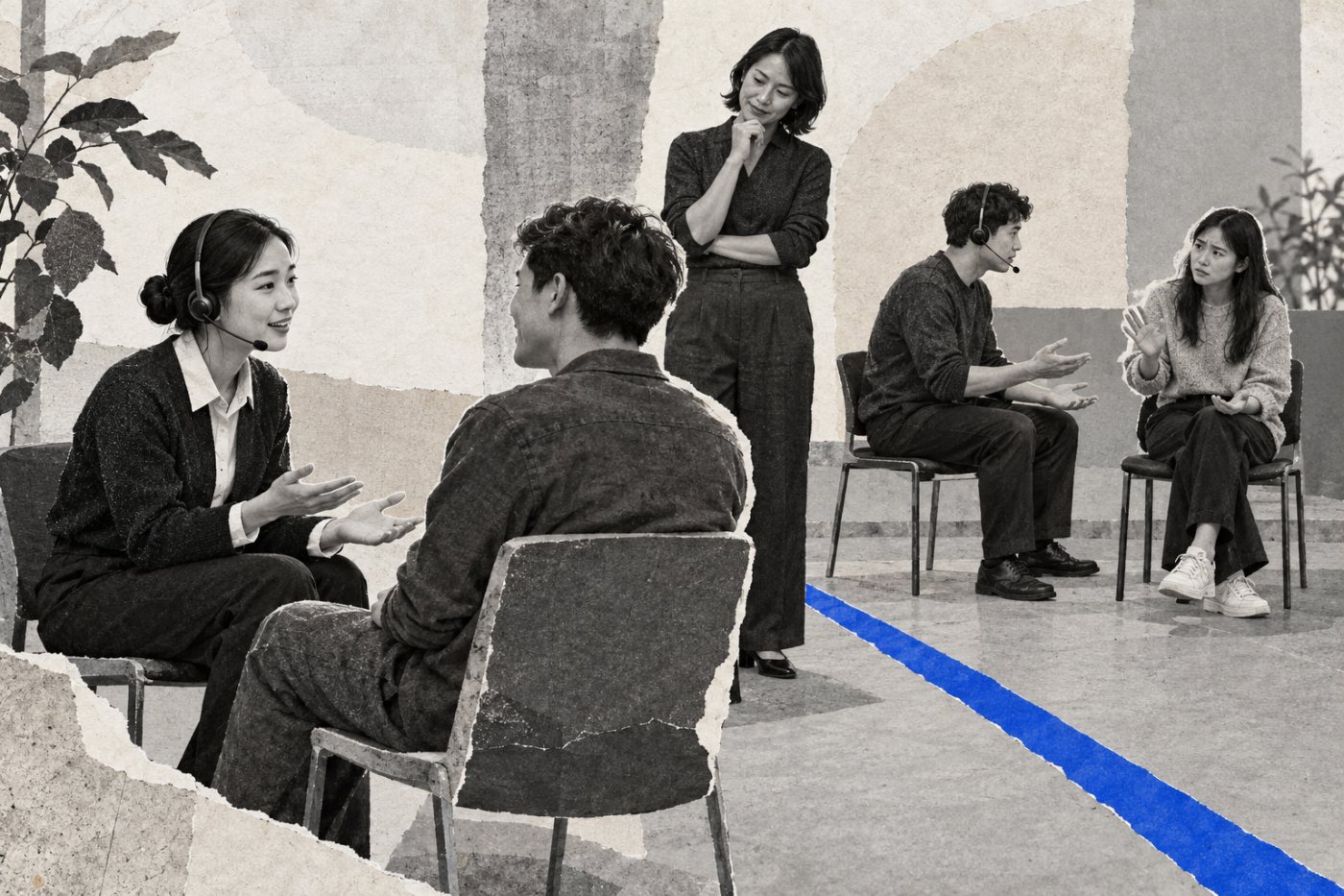 Nhân viên hỗ trợ khách hàng thực hành xử lý yêu cầu không có gợi ý AI để kiểm tra kỹ năng độc lập.