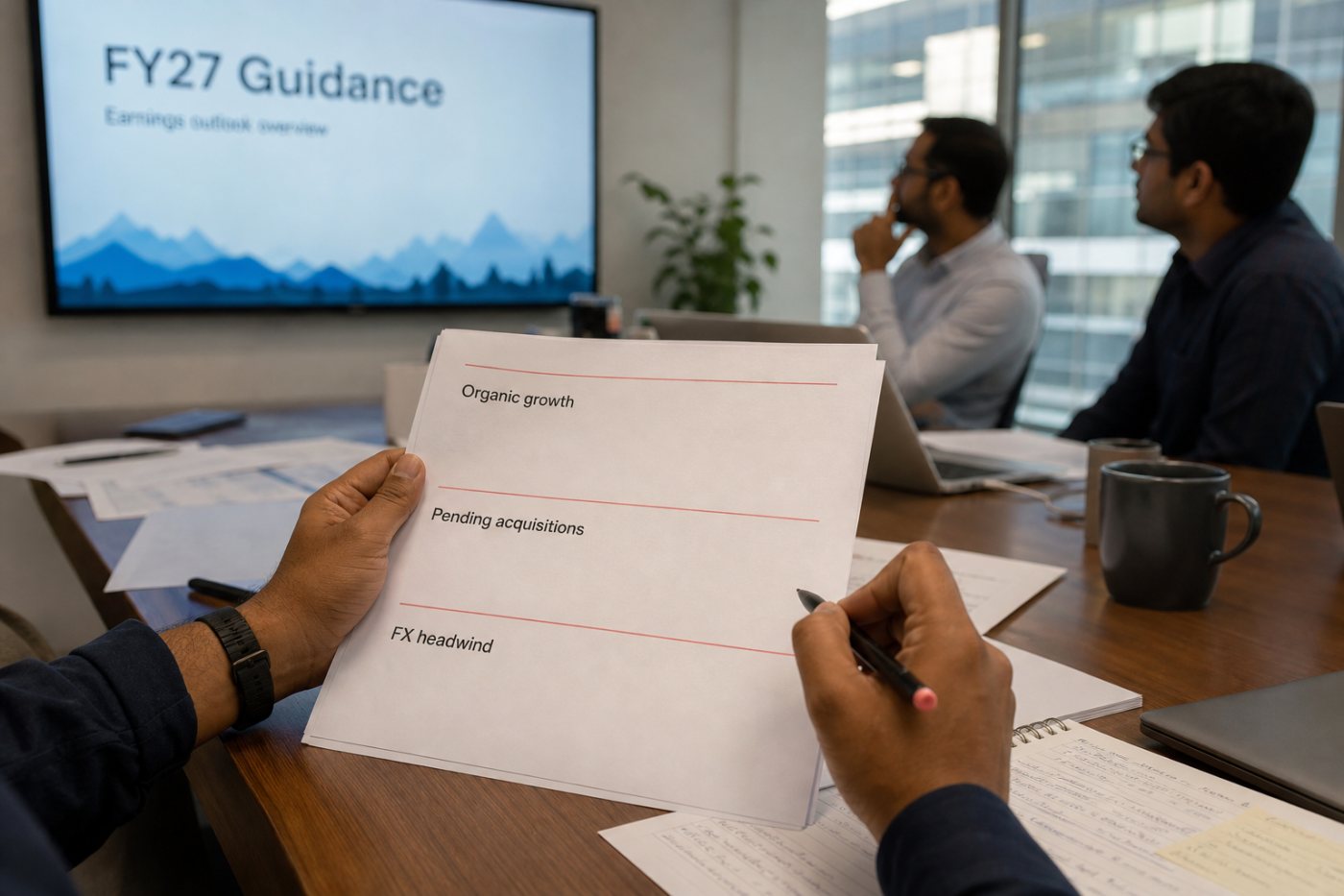 Salesforce के संशोधित FY27 पूर्वानुमान में मूल वृद्धि, लंबित अधिग्रहण और मुद्रा प्रभाव