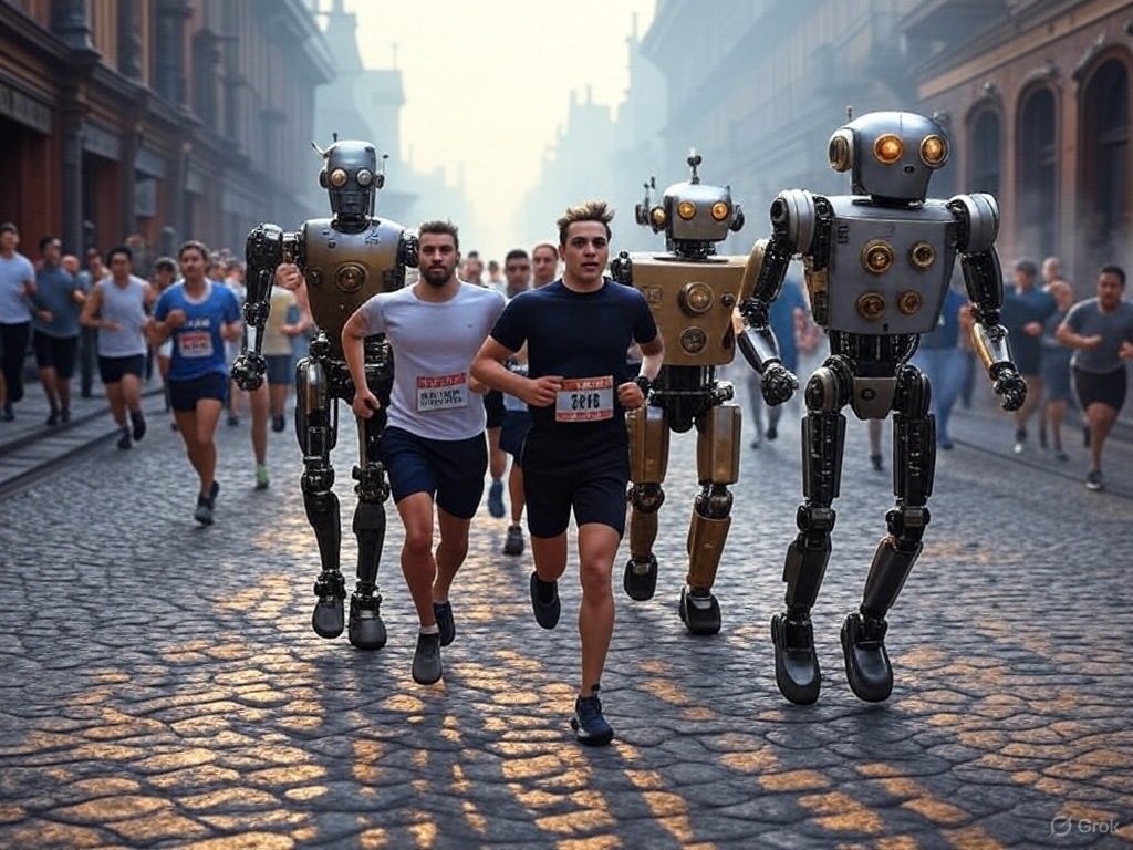 Not Quite Terminators: Robots Lag Behind Humans in China’s First Half-Marathon Showdown