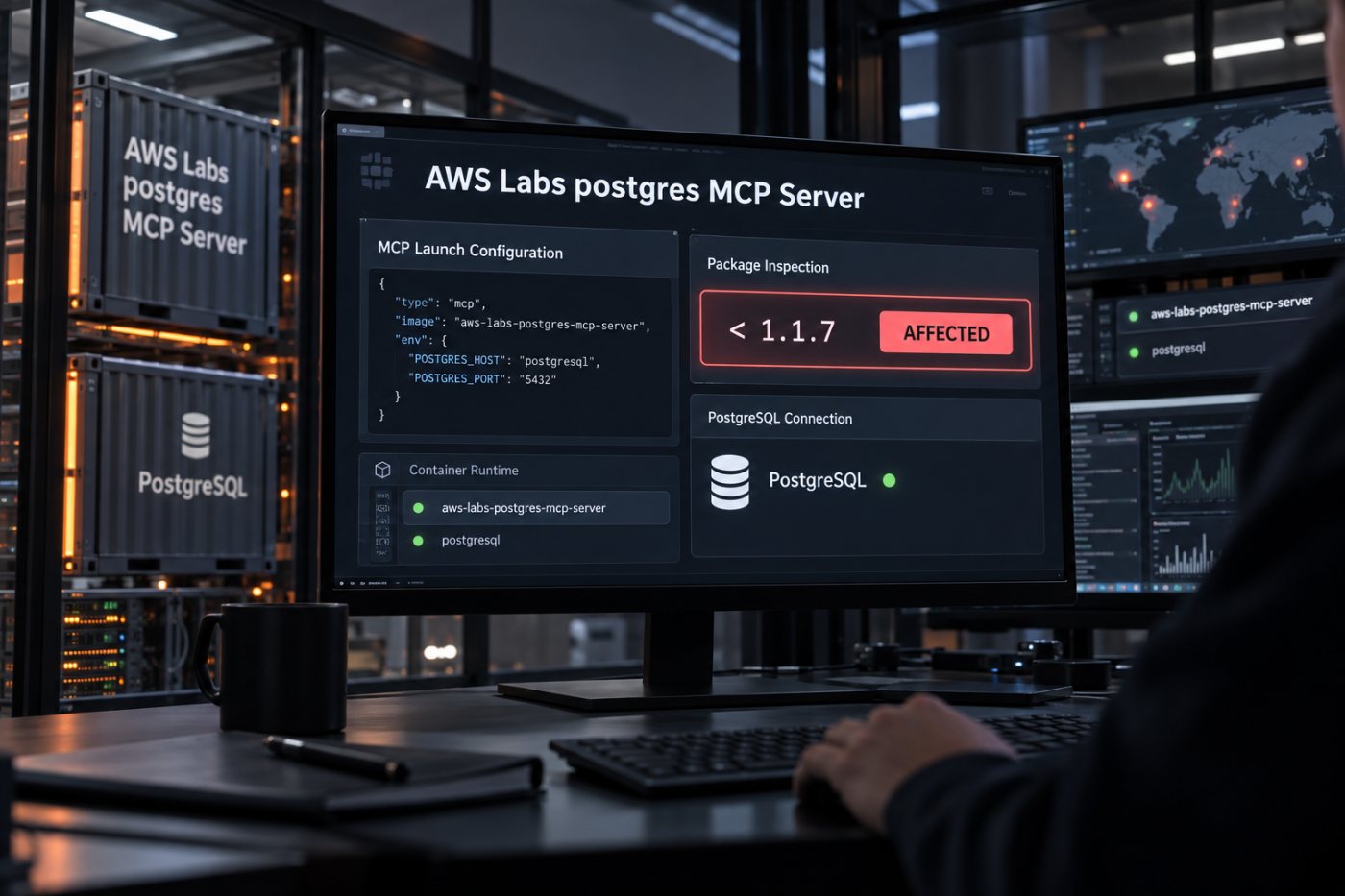 운영 환경에서 awslabs.postgres-mcp-server 버전이 1.1.7 미만인지 확인하는 과정