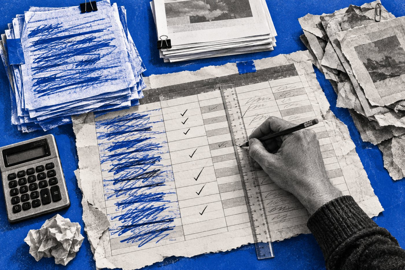 Cálculo do uso anual de IA separado entre correções, trabalho produtivo e tempo não detalhado