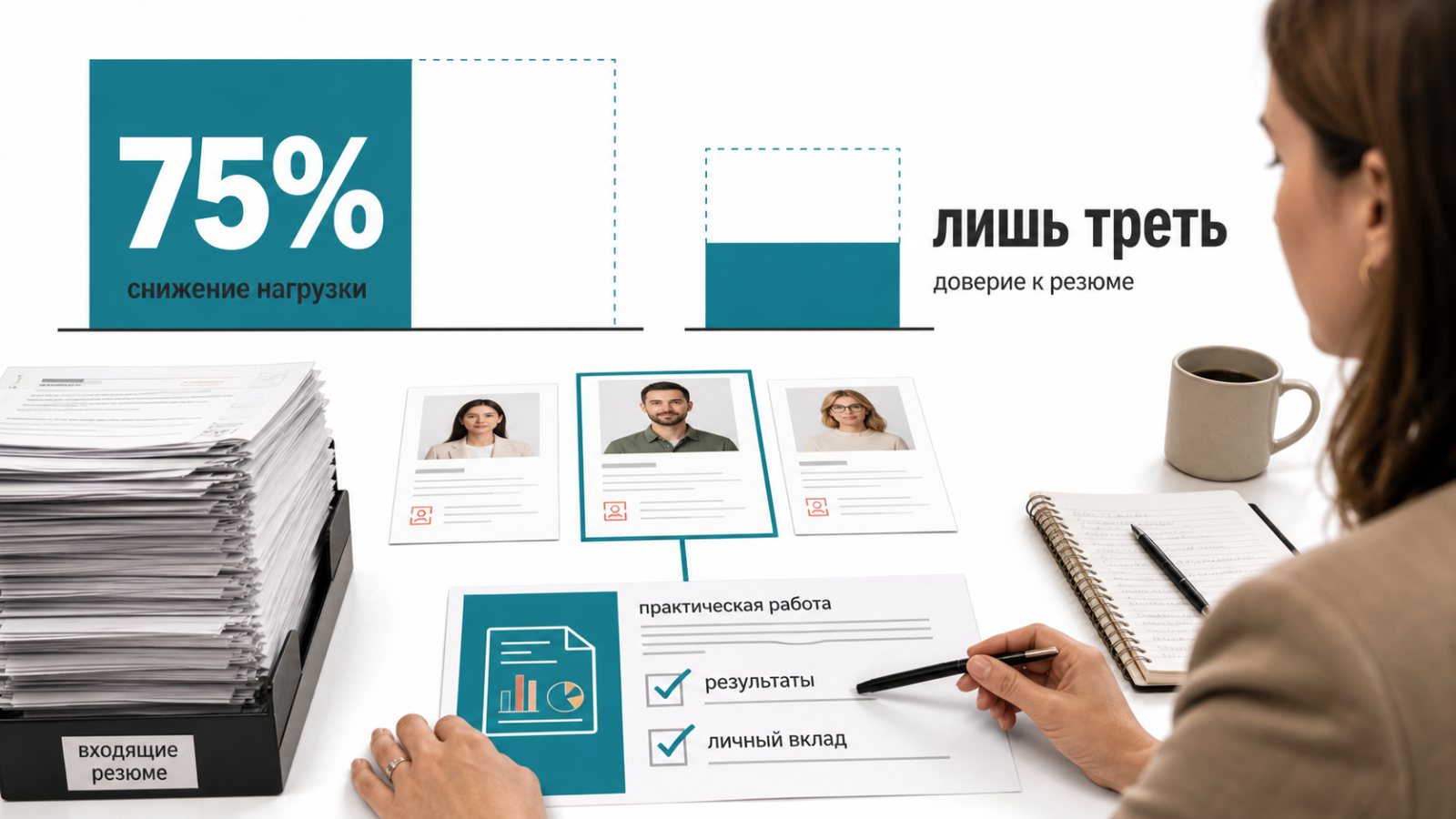 ИИ разгрузил рекрутеров у 75% работодателей — резюме доверяют меньше