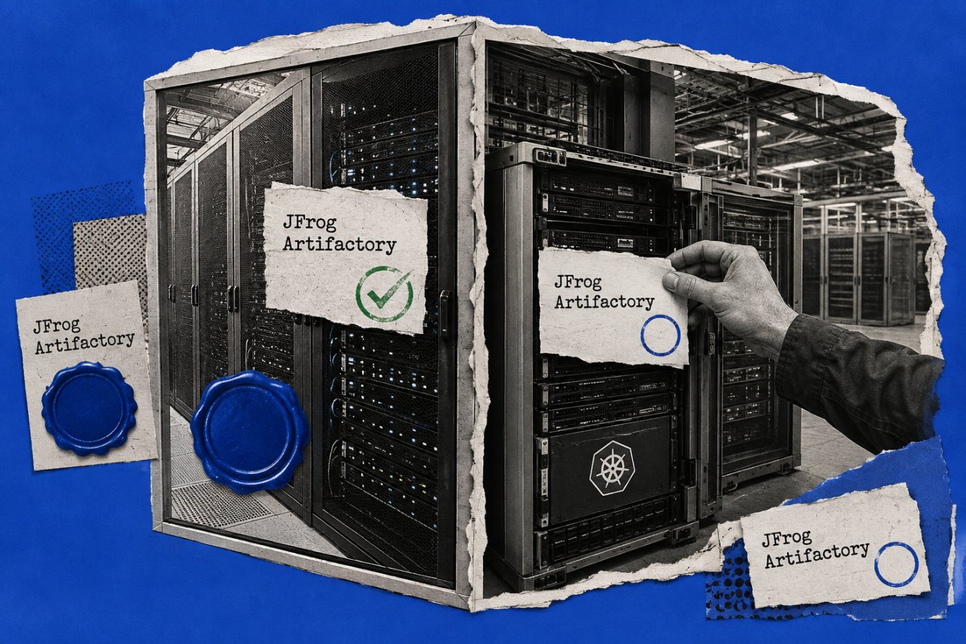 JFrog-operated Artifactory Cloud is already fortified while a customer-managed deployment still requires an upgrade.