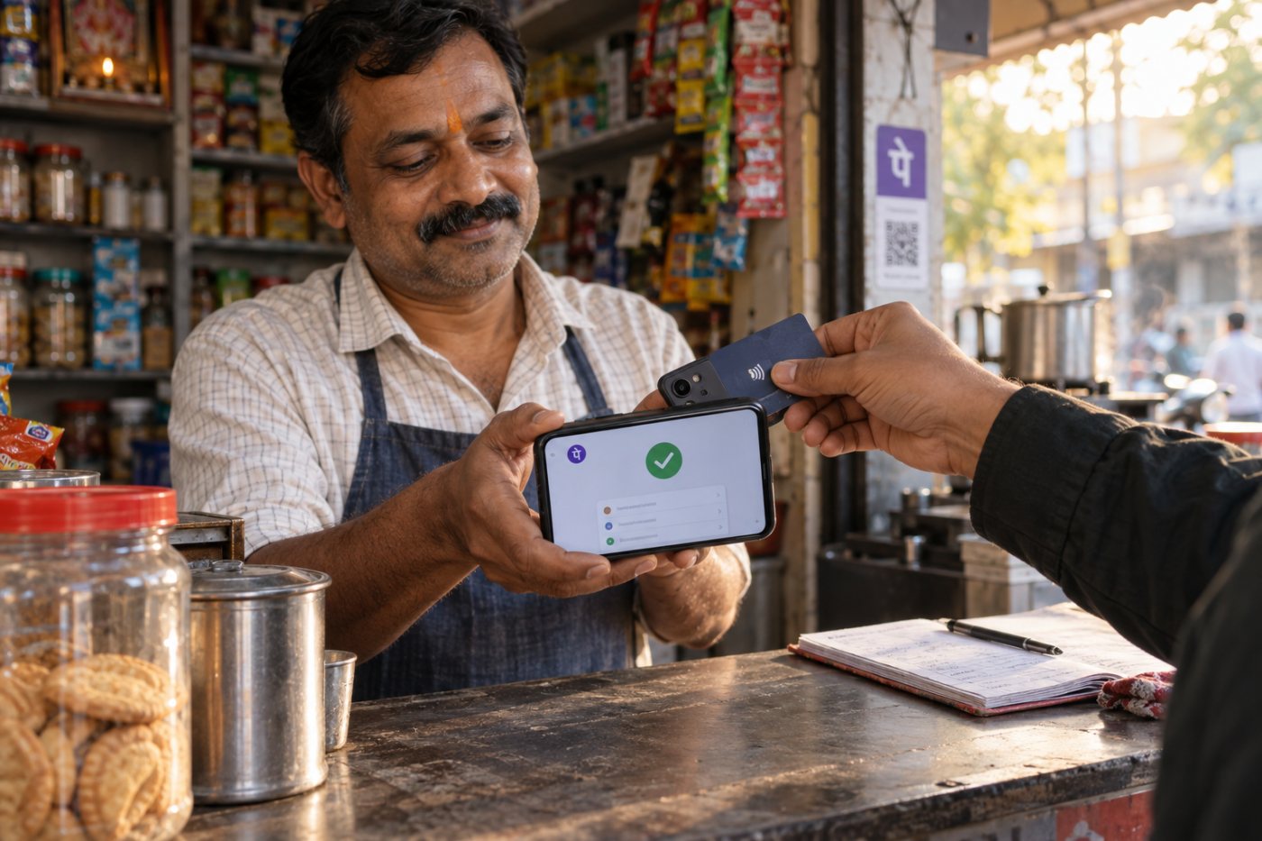 Smart Accept से अलग POS मशीन के बिना स्मार्टफोन पर कार्ड भुगतान स्वीकार करता छोटा व्यापारी