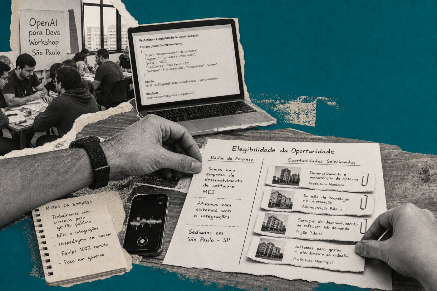 Brazilian developers use Codex to build a prototype matching small businesses with public procurement opportunities.