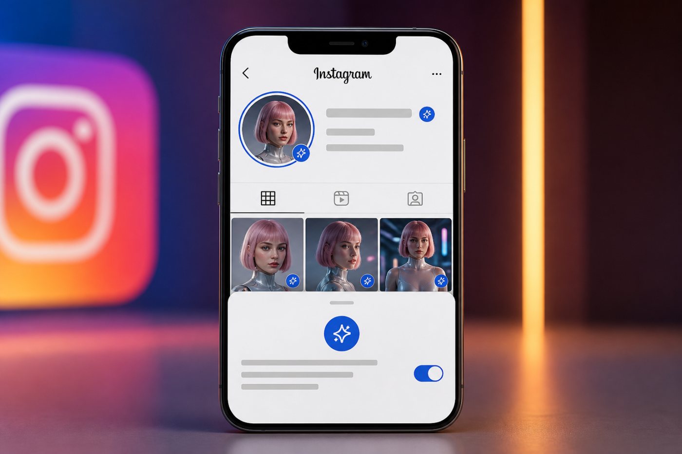 Instagram’da sentetik kişi profiline hesap düzeyinde AI açıklaması eklenmesi