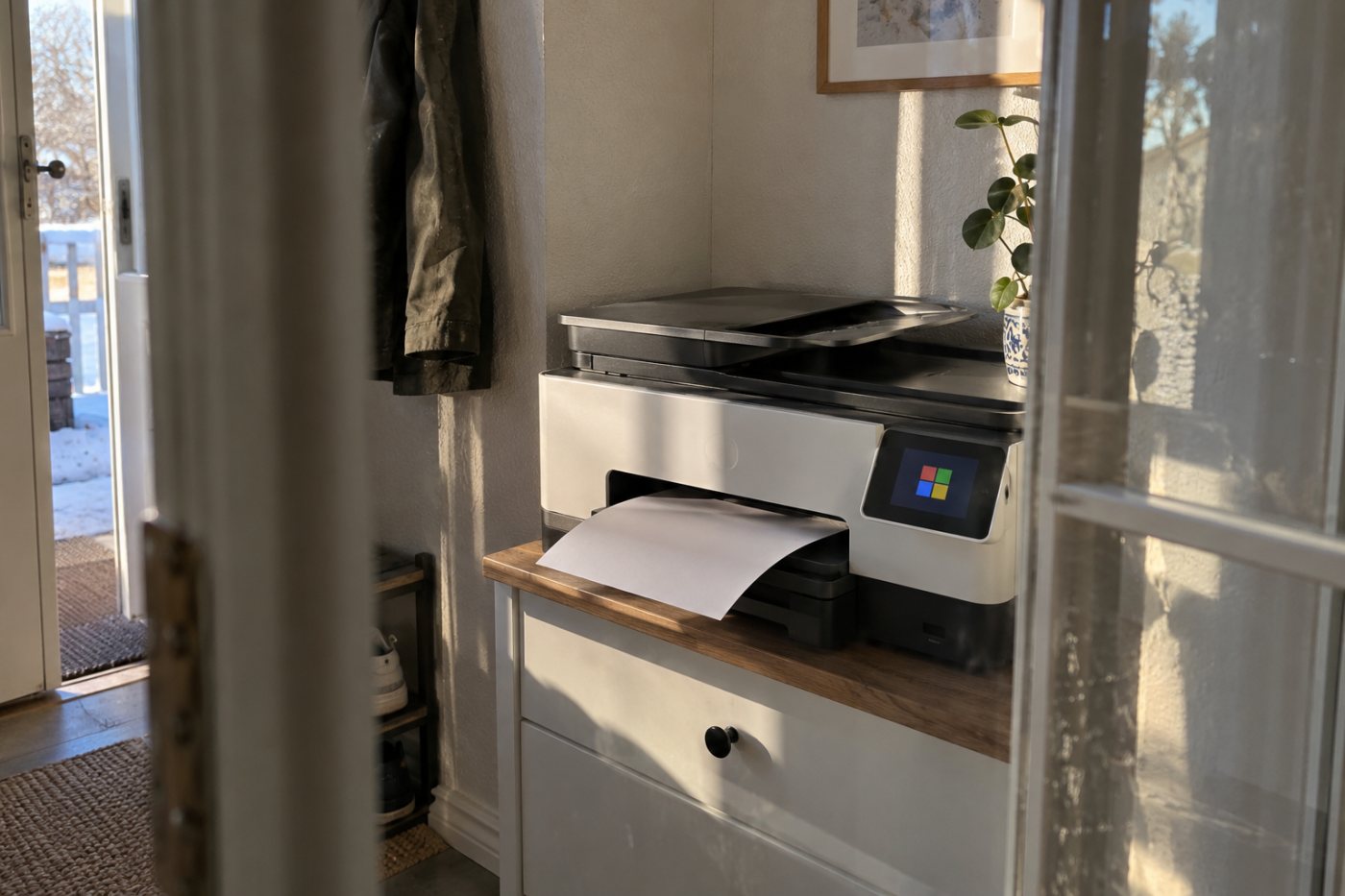 Återställningskoden för Microsoft-kontot skrivs ut för separat fysisk förvaring.