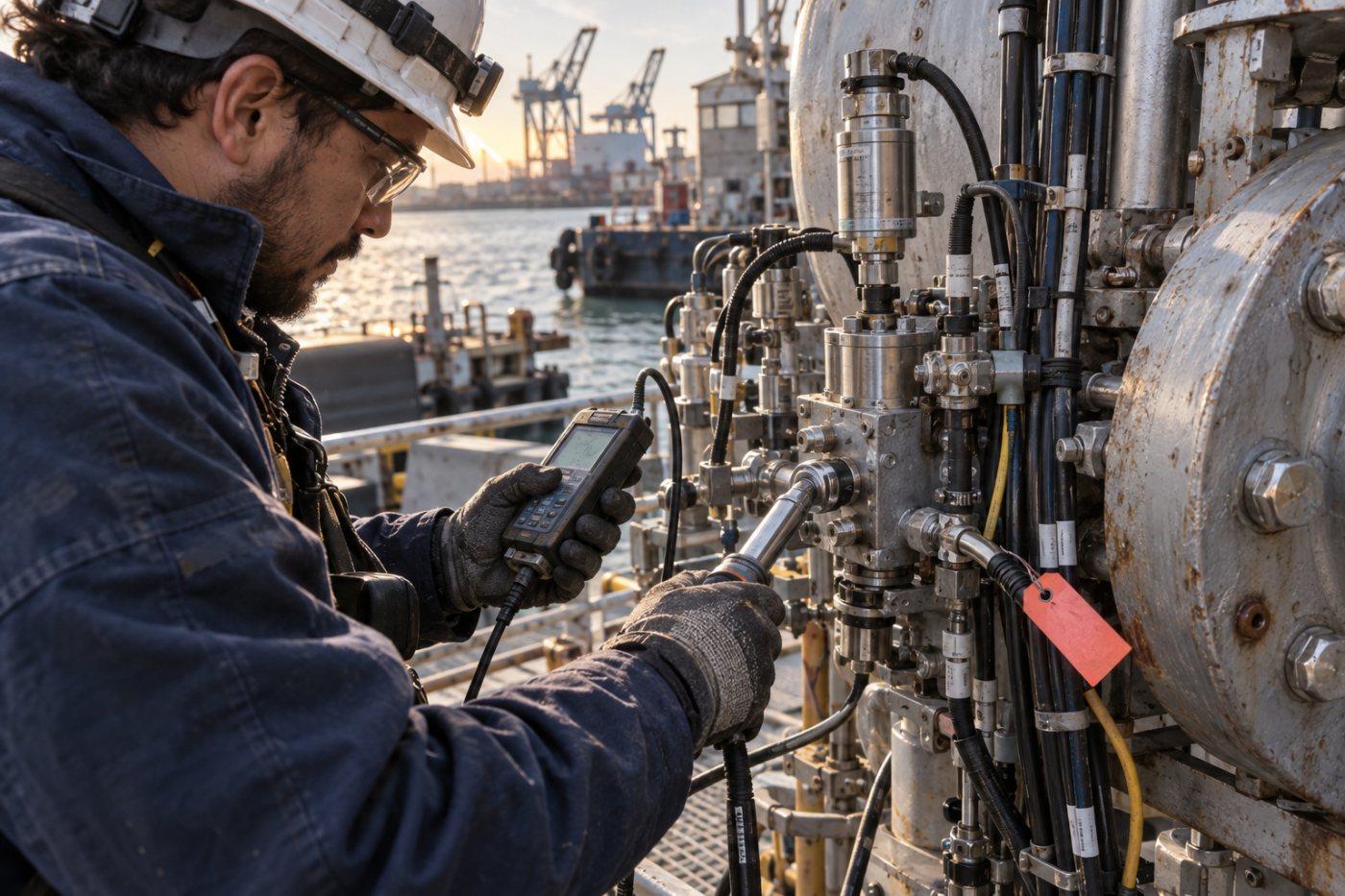 Port of Long Beach-এ Bluecore Energy-এর barge ও non-fueled test hardware-এ উন্নয়নকাজ