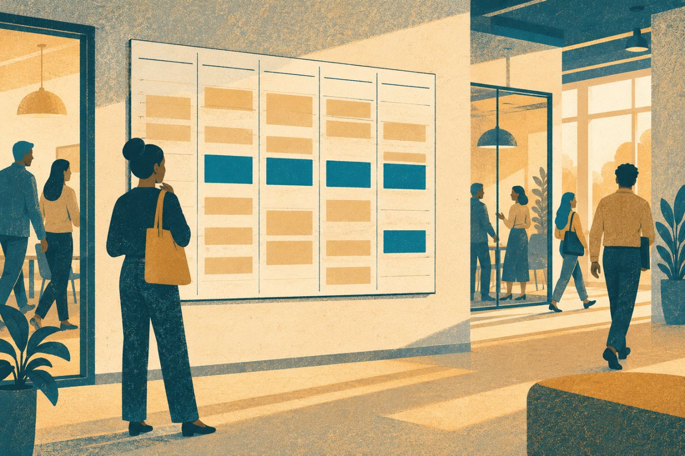 Plani ditor i Viva Insights vendos blloqe të përsëritura fokusi në kalendar.