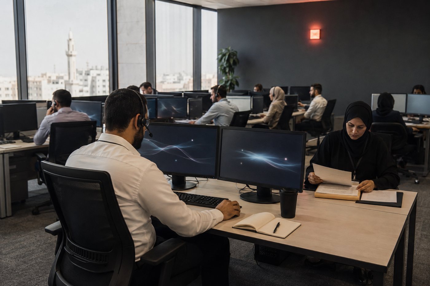مسار عمل حرج يحول مهمة متوافقة إلى مزود ذكاء اصطناعي بديل ويرسل حالة حساسة إلى المراجعة البشرية.