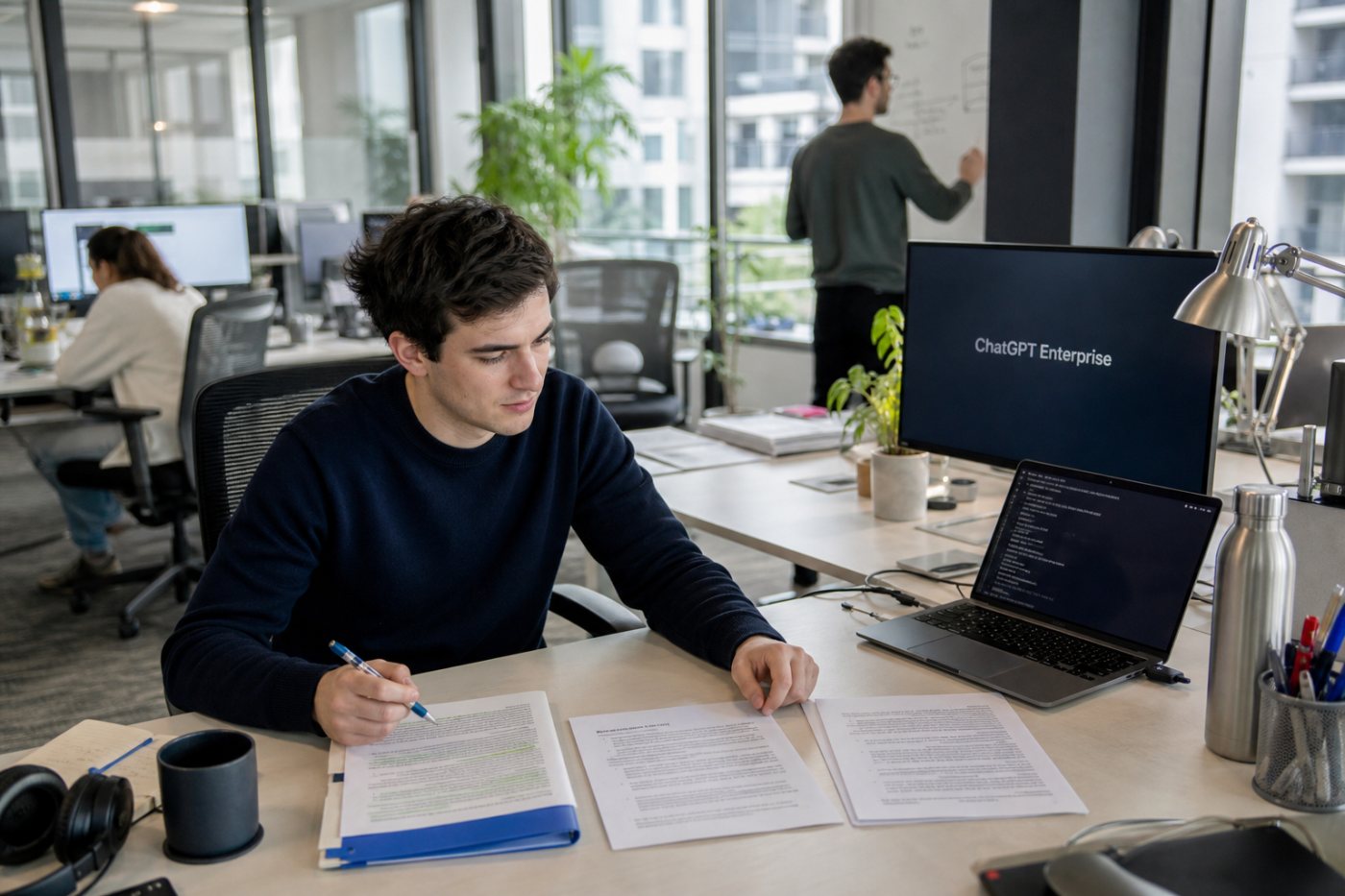 ChatGPT Enterprise utilisé pour rédiger, synthétiser des informations et résoudre une tâche technique.