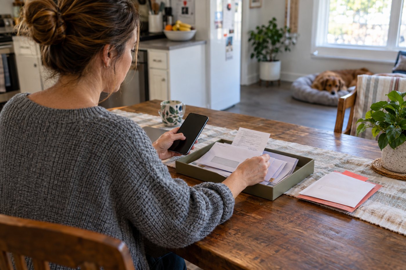 Split Pay bezahlt eine große Monatsrechnung fristgerecht und verschiebt höchstens deren Hälfte um 30 Tage.