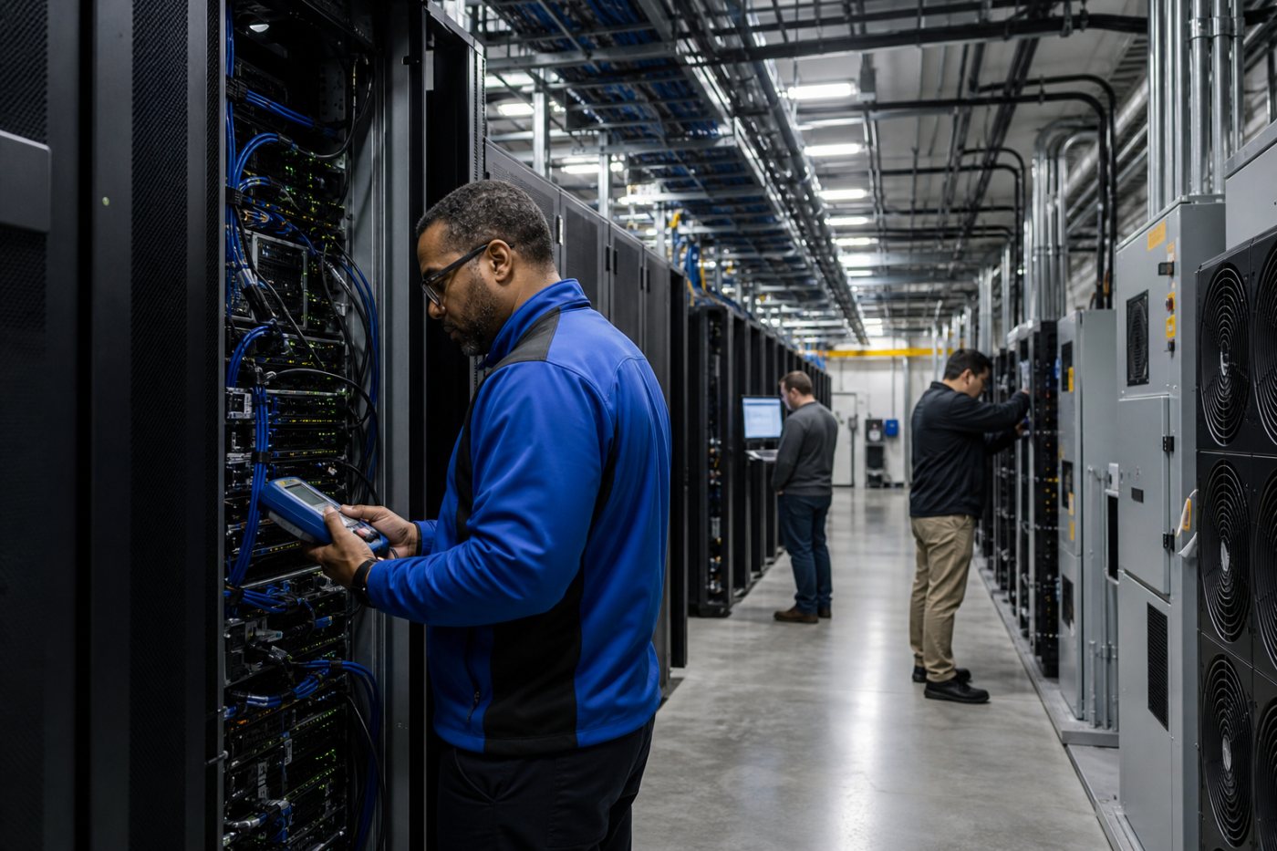 AI基盤の運用と検証を担う技術職が、データ処理需要の拡大に対応する現場