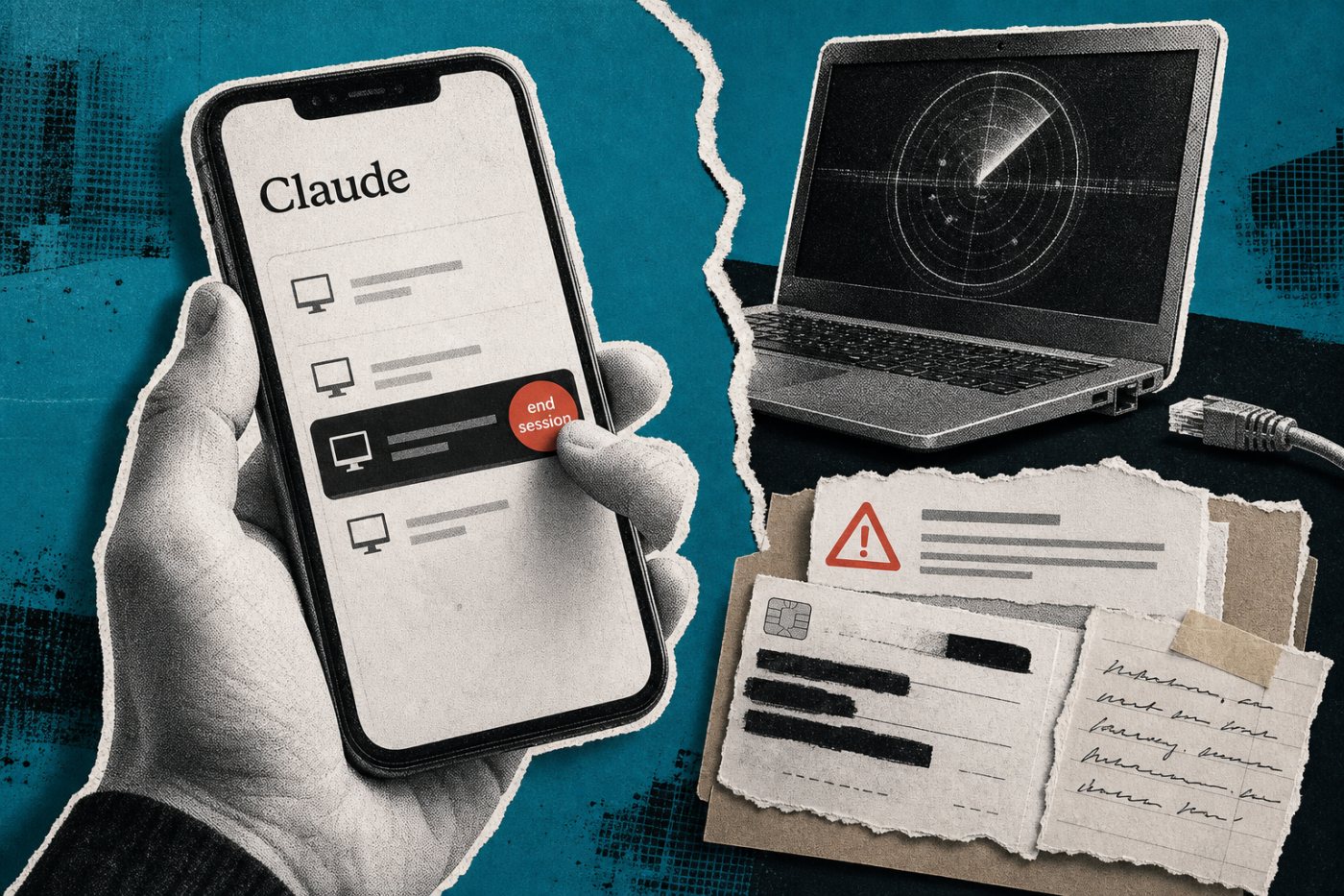 Thu hồi phiên Claude từ thiết bị sạch trước khi quét máy nghi nhiễm và đăng nhập lại.