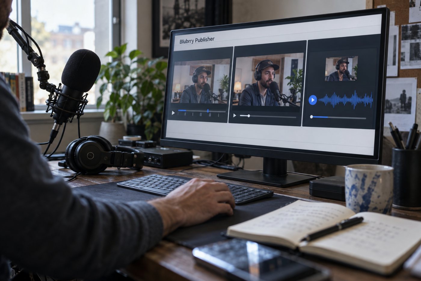 Blubrry Publisher’da tek MP4 bölümünün HLS video, özgün video ve MP3 seçeneklerine dönüşmesi