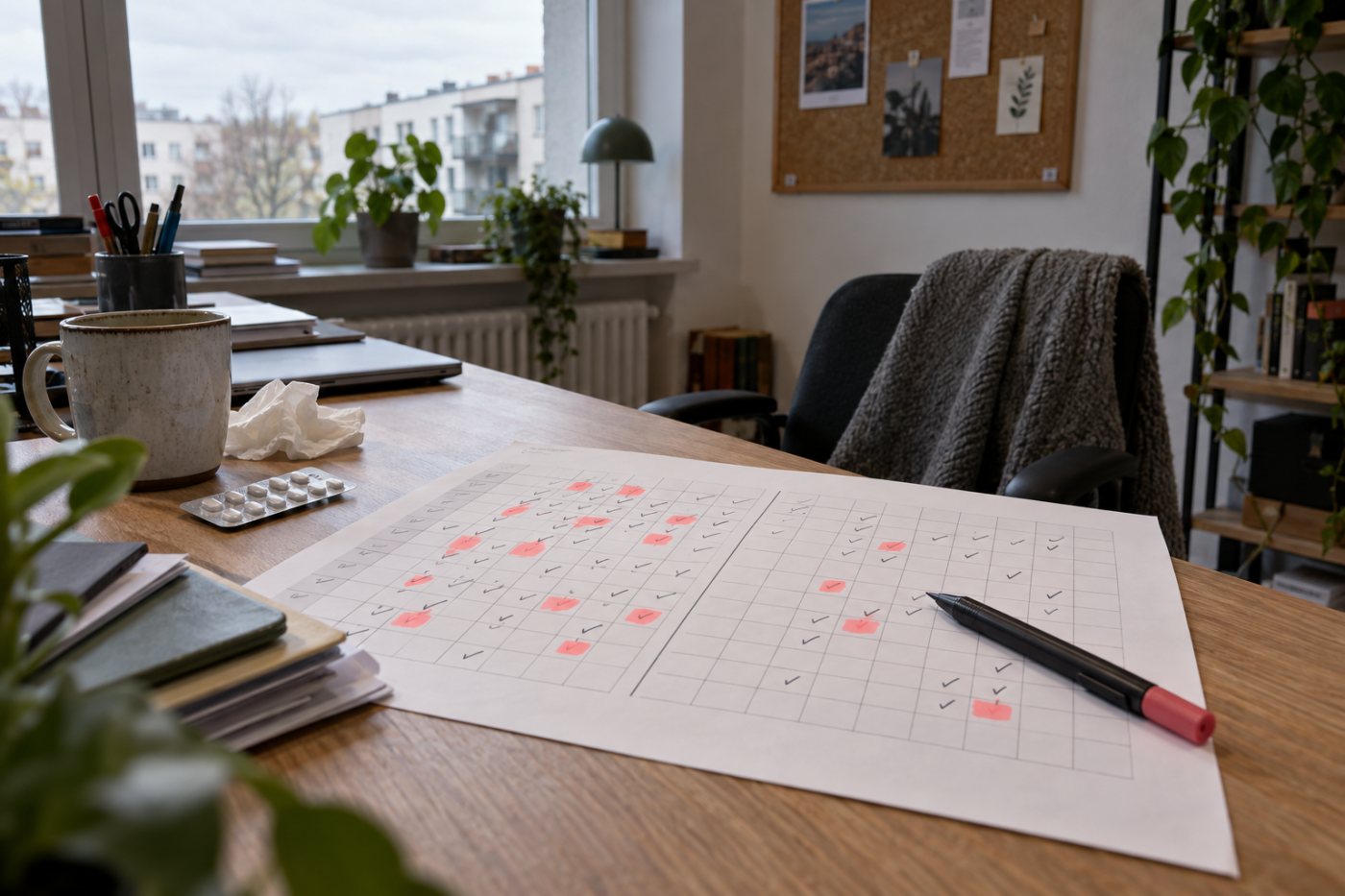 Vergleich der krank gearbeiteten Tage bei häufiger informeller Zusatzarbeit und formalem Homeoffice