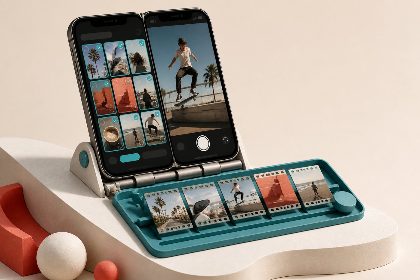 An iPhone creator accesses First Draft from selected Reels clips and receives an editable draft inside Instagram.