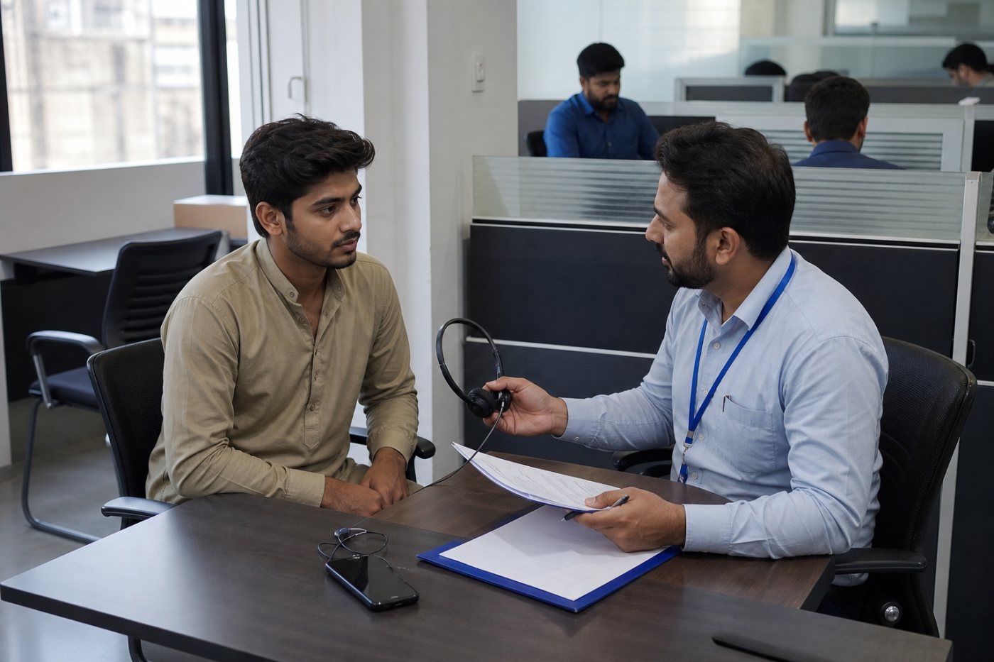 AI interview میں تکنیکی خرابی کے بعد امیدوار کو یکساں سوالات کے ساتھ انسانی fallback ملتا ہے
