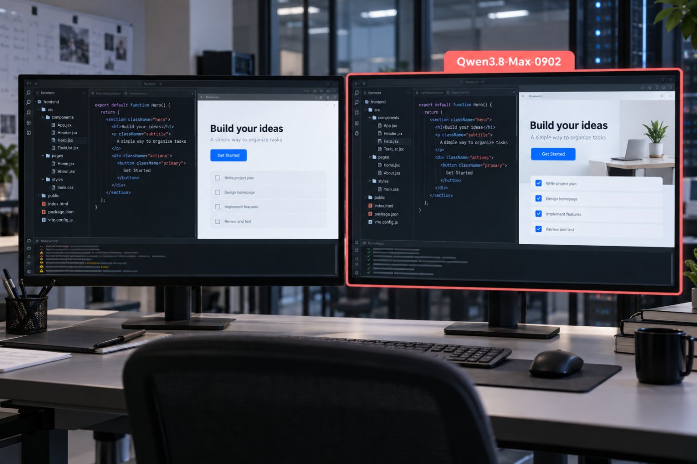 Evaluasi CodeArena membandingkan skor 1.669 dan klaim 1.691 untuk Qwen3.8-Max-0902.