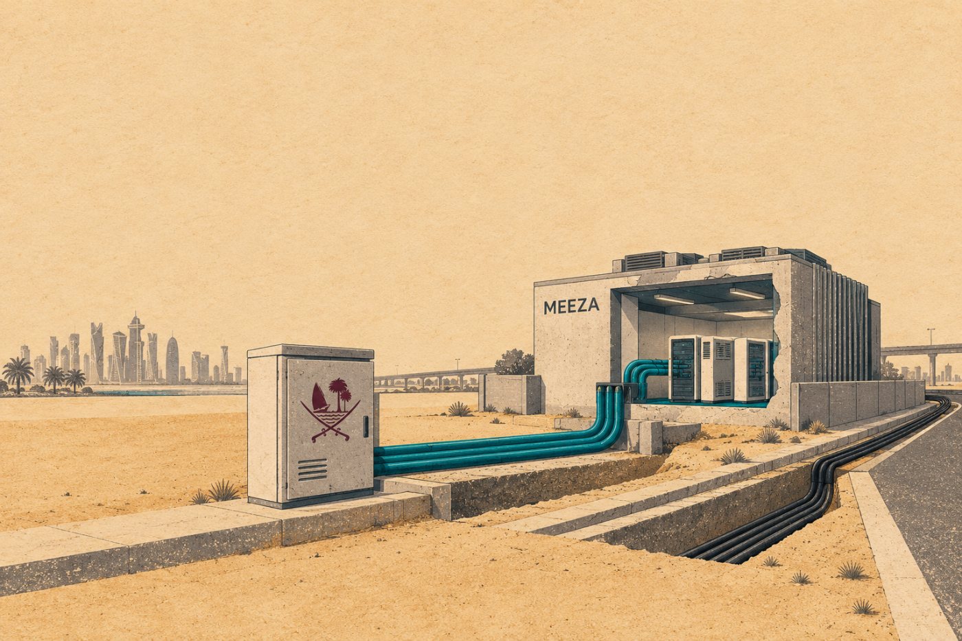 مسار اتصال مخصص من الشبكة الحكومية إلى أحمال Azure Local المؤهلة داخل مركز بيانات MEEZA بعيداً عن الإنترنت العام